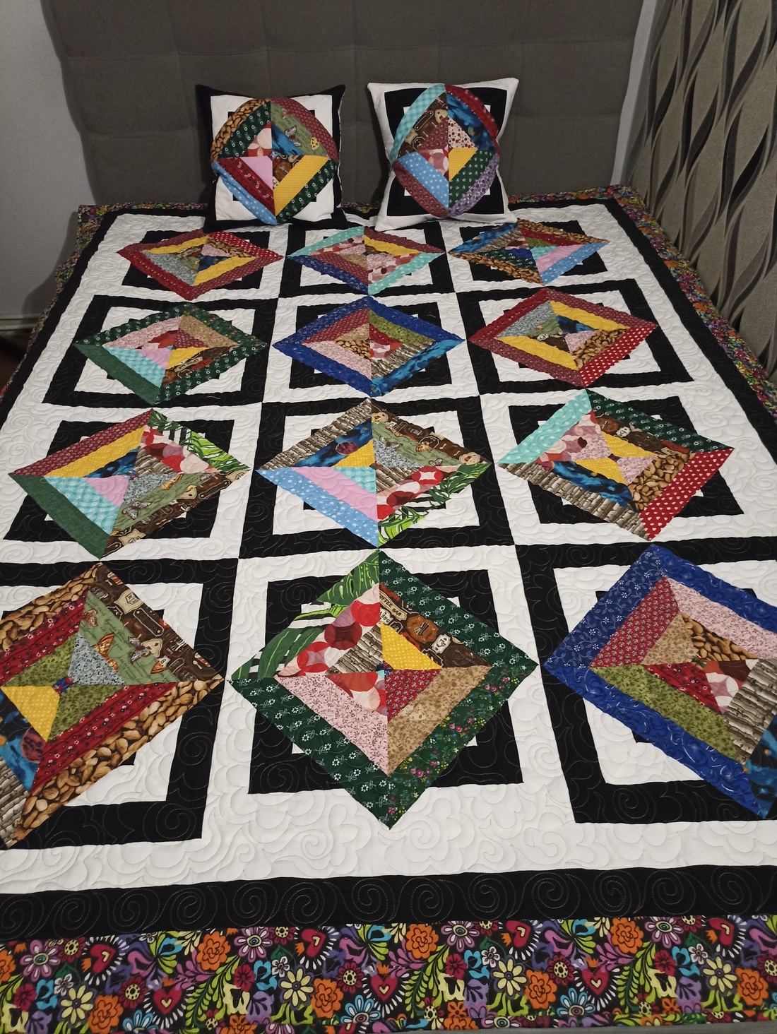 Elegáns patchwork takaró - casă & stil de viață - textile de casă - pături - Artynos.ro