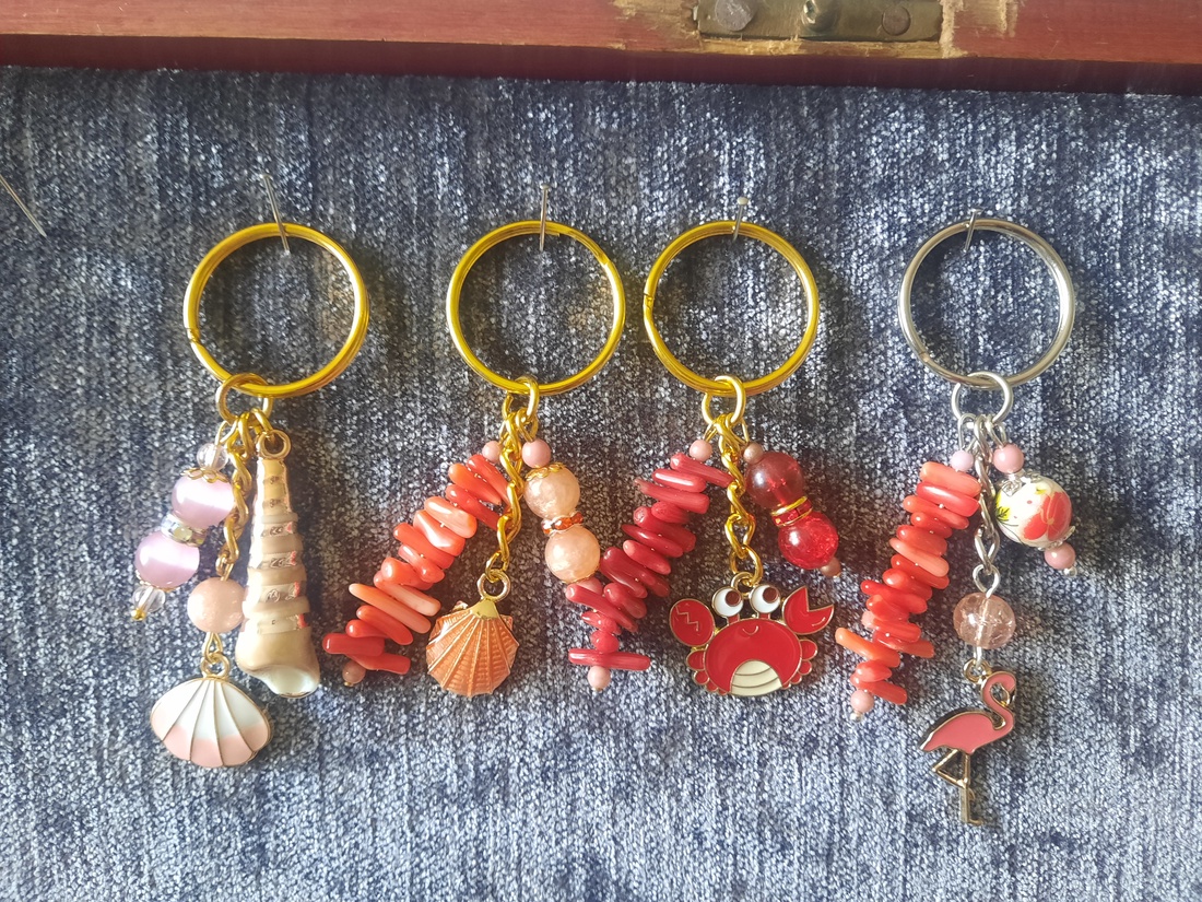Nyári hangulatú kulcstartó - geantă și husă - accesorii genți - breloc - Artynos.ro