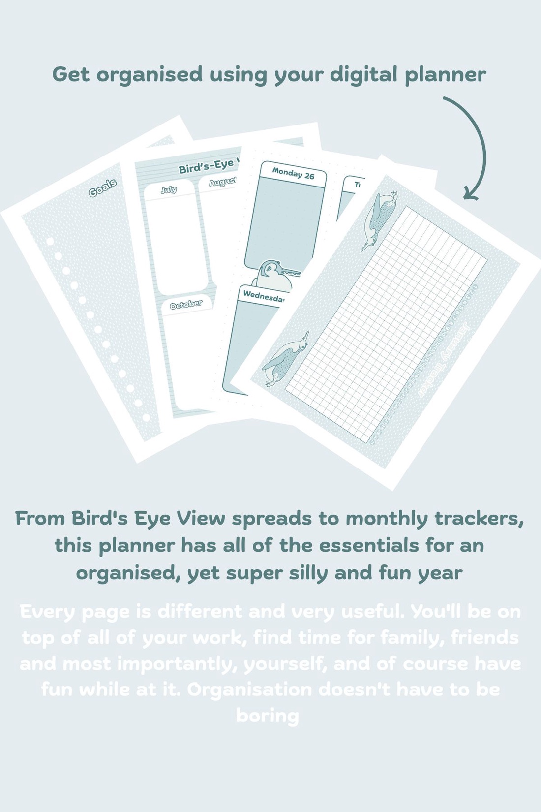 Agenda digitala datata, in engleza pentru anul 2026 - arte vizuale și accesorii  - grafică, ilustrație - grafică digitală - Artynos.ro