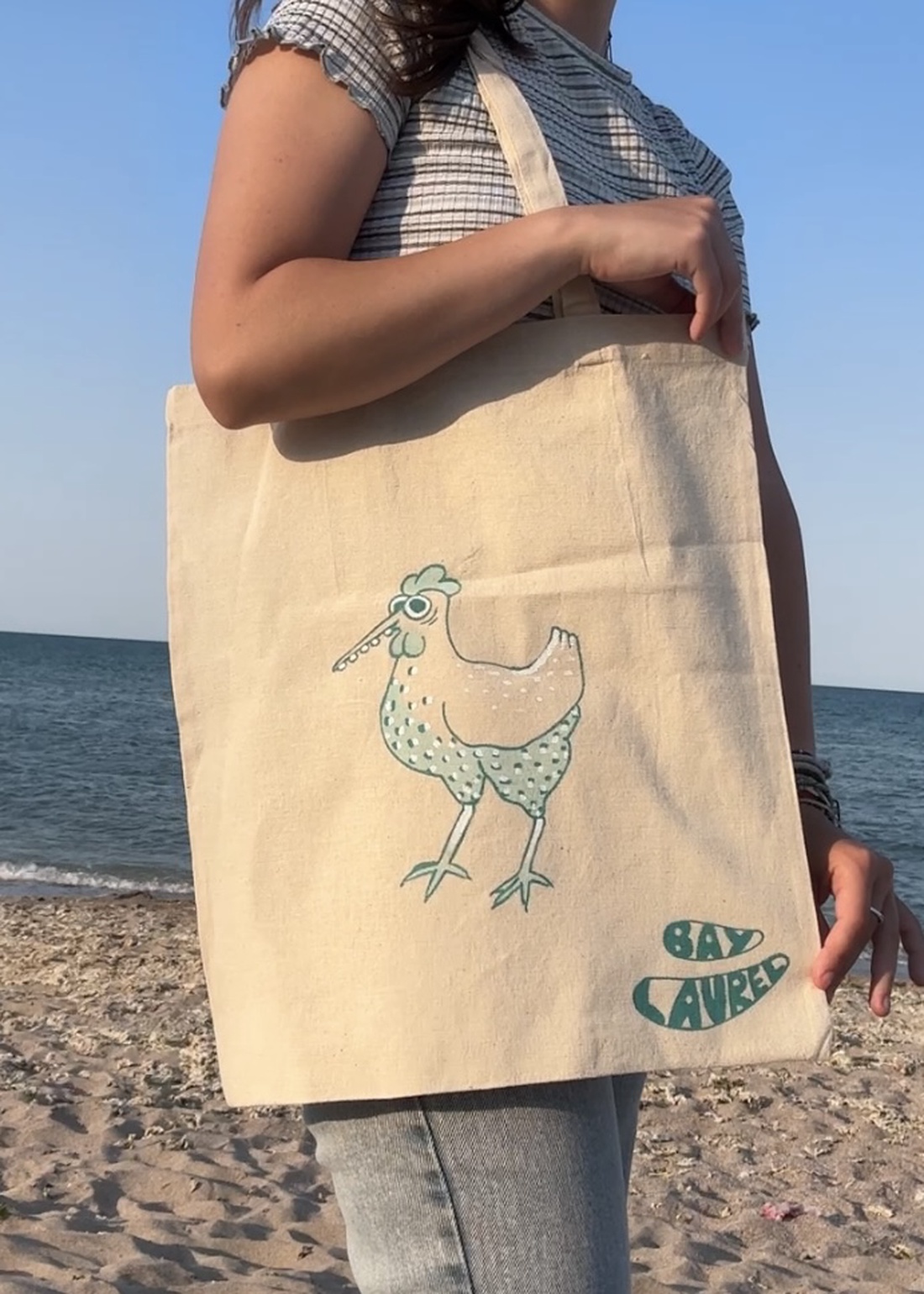 Geanta totebag cu gaina pictata manual - genți și portofele - geantă pentru cumpărături - totebaguri - Artynos.ro