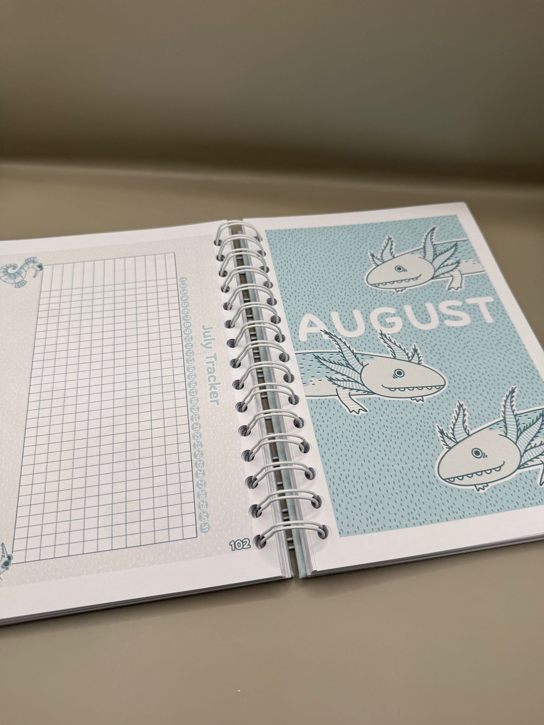 Agenda datata, in engleza pentru anul 2026 cu animale - arte vizuale și accesorii  - grafică, ilustrație - grafică digitală - Artynos.ro