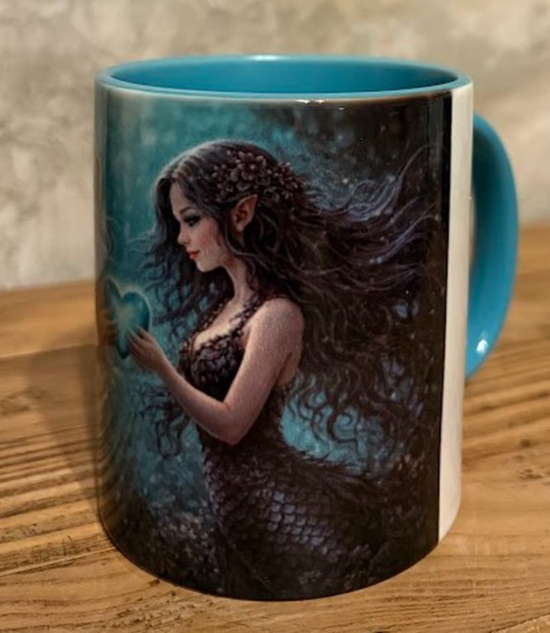 Cană ilustrată cu sirene îndrăgostite - casă & stil de viață - echipamente de bucătărie - accesorii de servire - căni - Artynos.ro