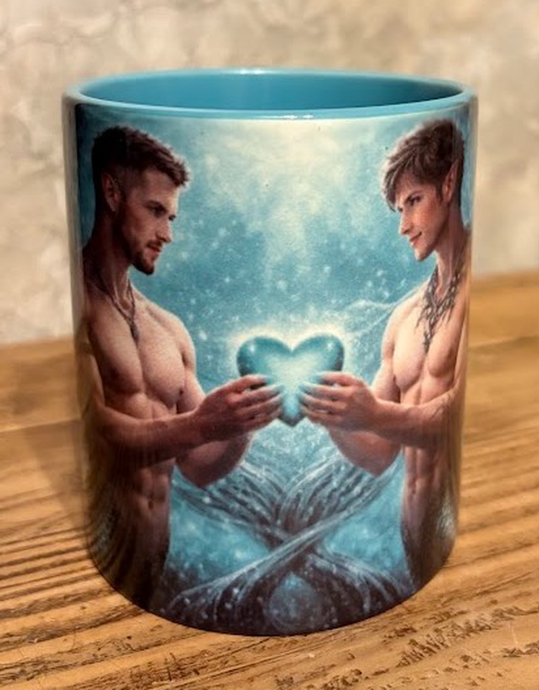 Cană ilustrată cu tritoni îndrăgostiți - casă & stil de viață - echipamente de bucătărie - accesorii de servire - căni - Artynos.ro