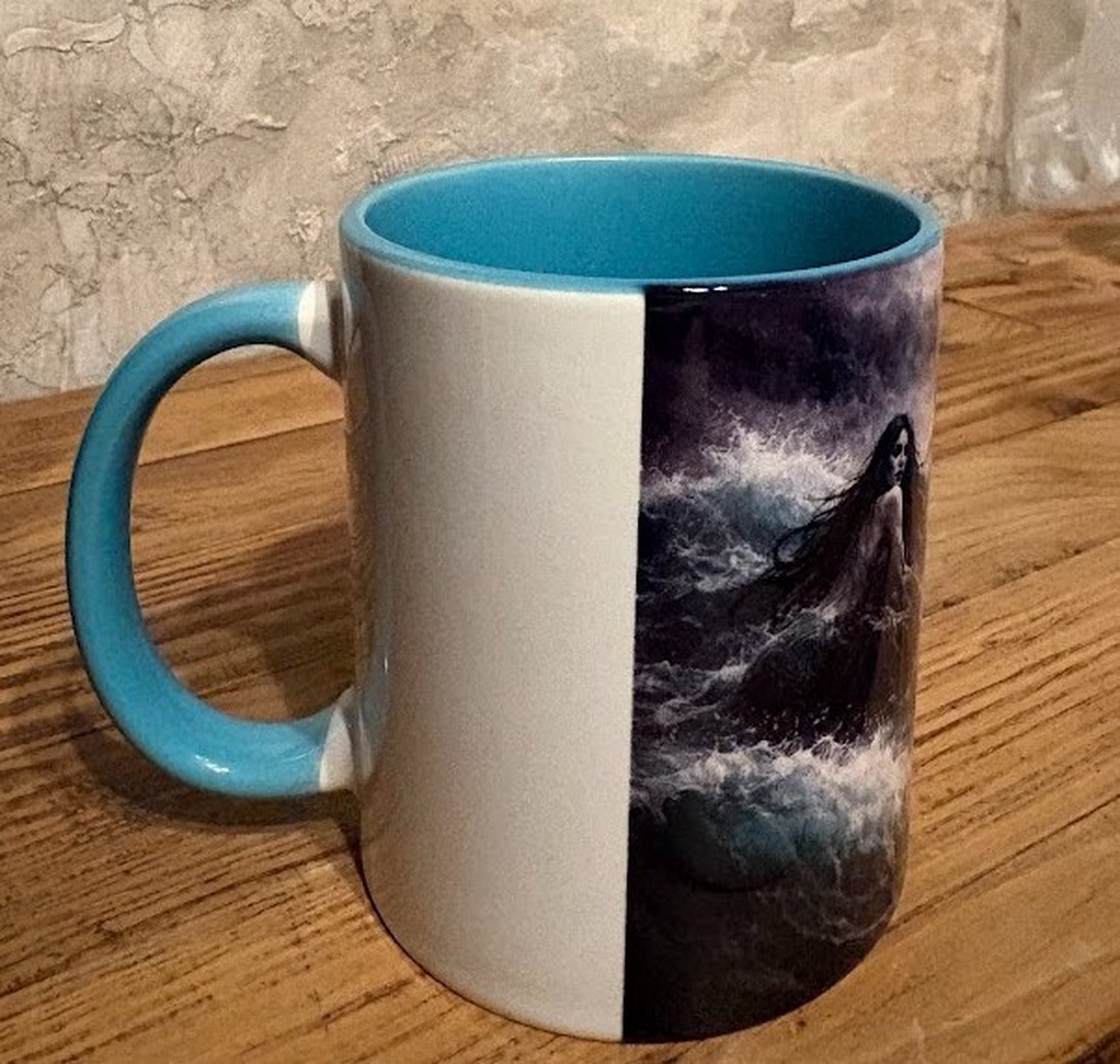 Cană ilustrată cu sirene gotice în mare furtunoasă - casă & stil de viață - echipamente de bucătărie - accesorii de servire - căni - Artynos.ro