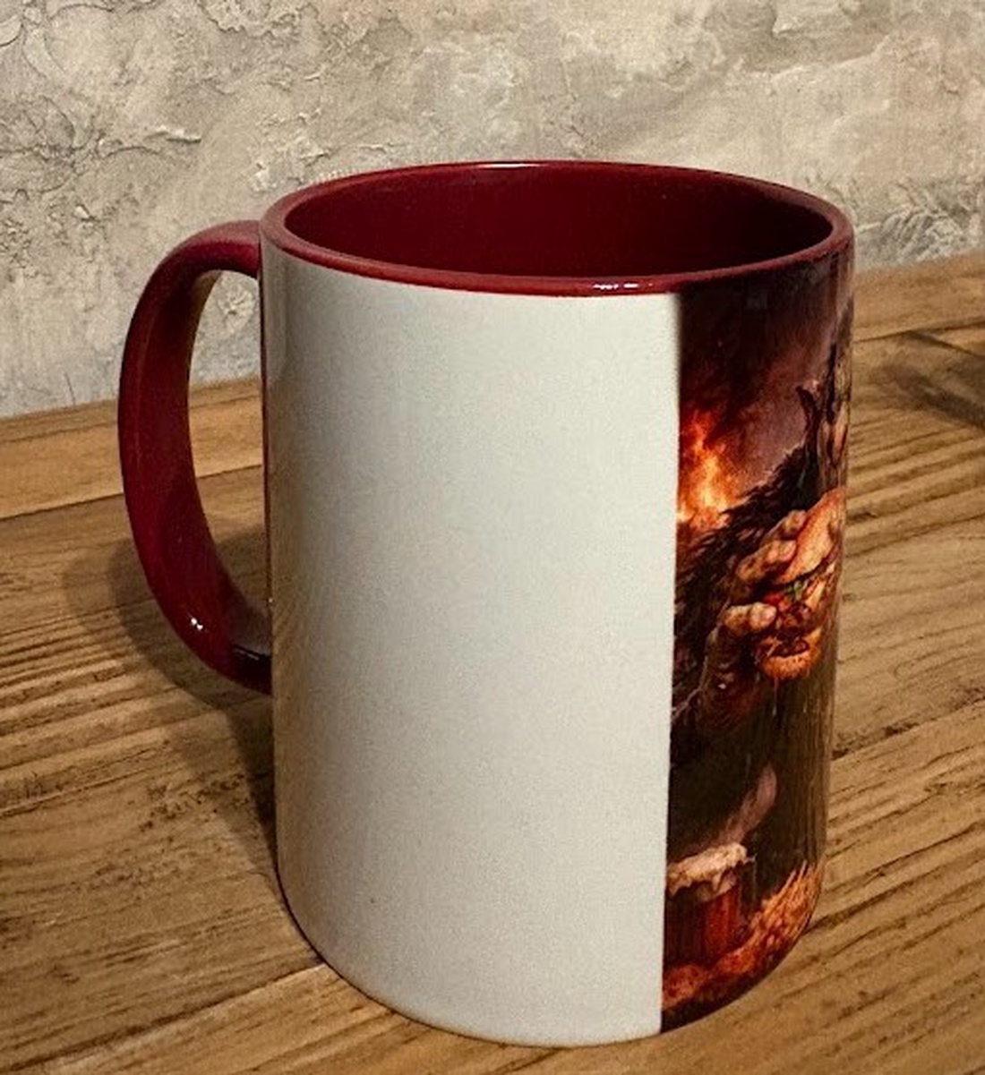 Cană ilustrată cu troll și hamburger - casă & stil de viață - echipamente de bucătărie - accesorii de servire - căni - Artynos.ro