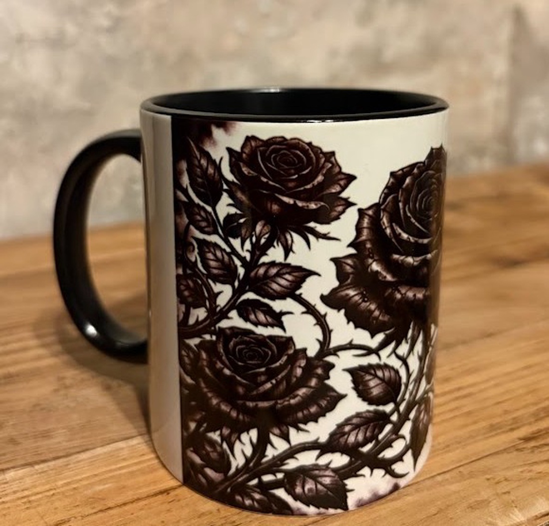 Cană Trandafir negru gotic - casă & stil de viață - echipamente de bucătărie - accesorii de servire - căni - Artynos.ro