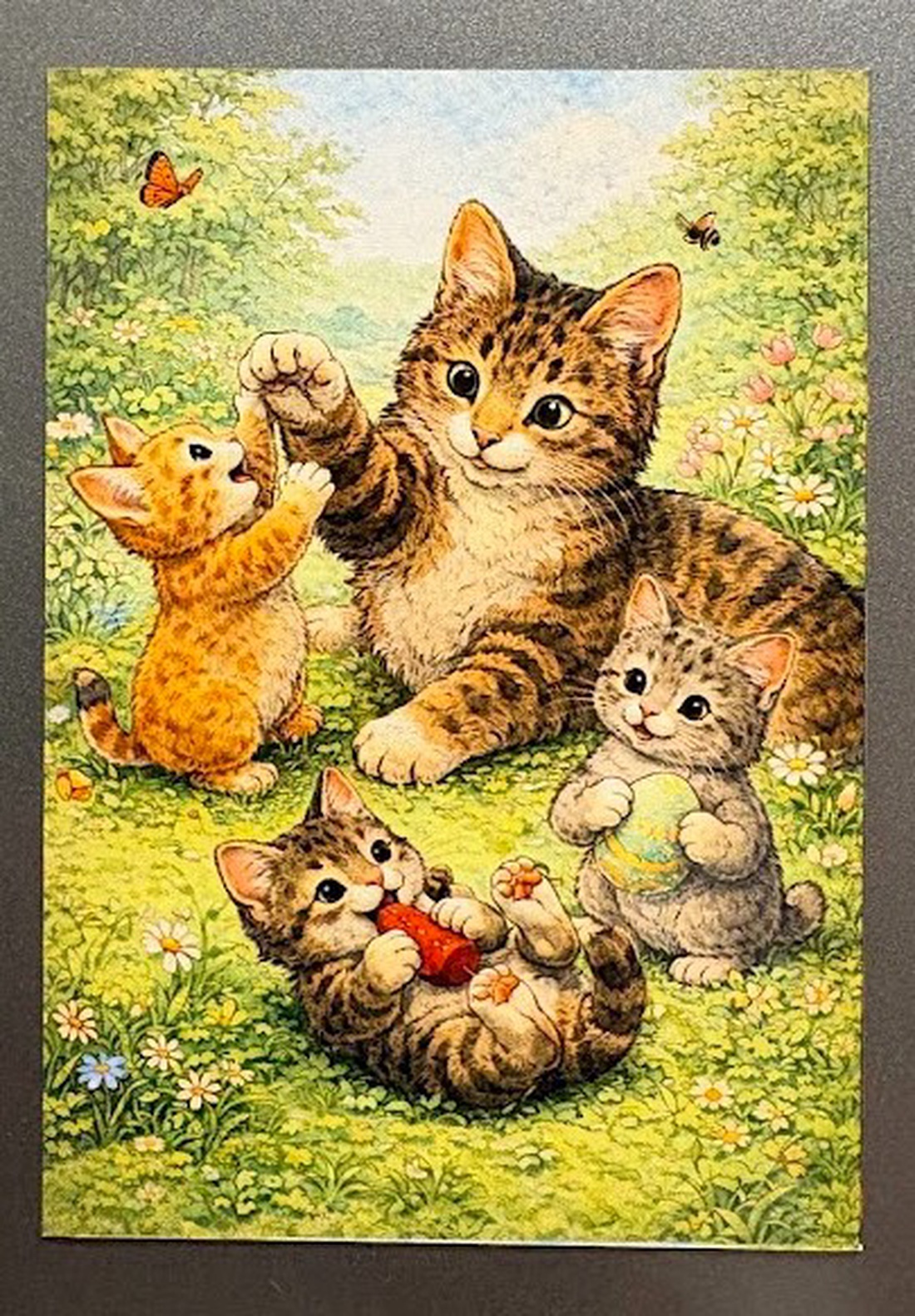 Magnet de frigider Pisică mamă cu pui - casă & stil de viață - echipamente de bucătărie - decor de bucătărie - magneți de frigider - Artynos.ro