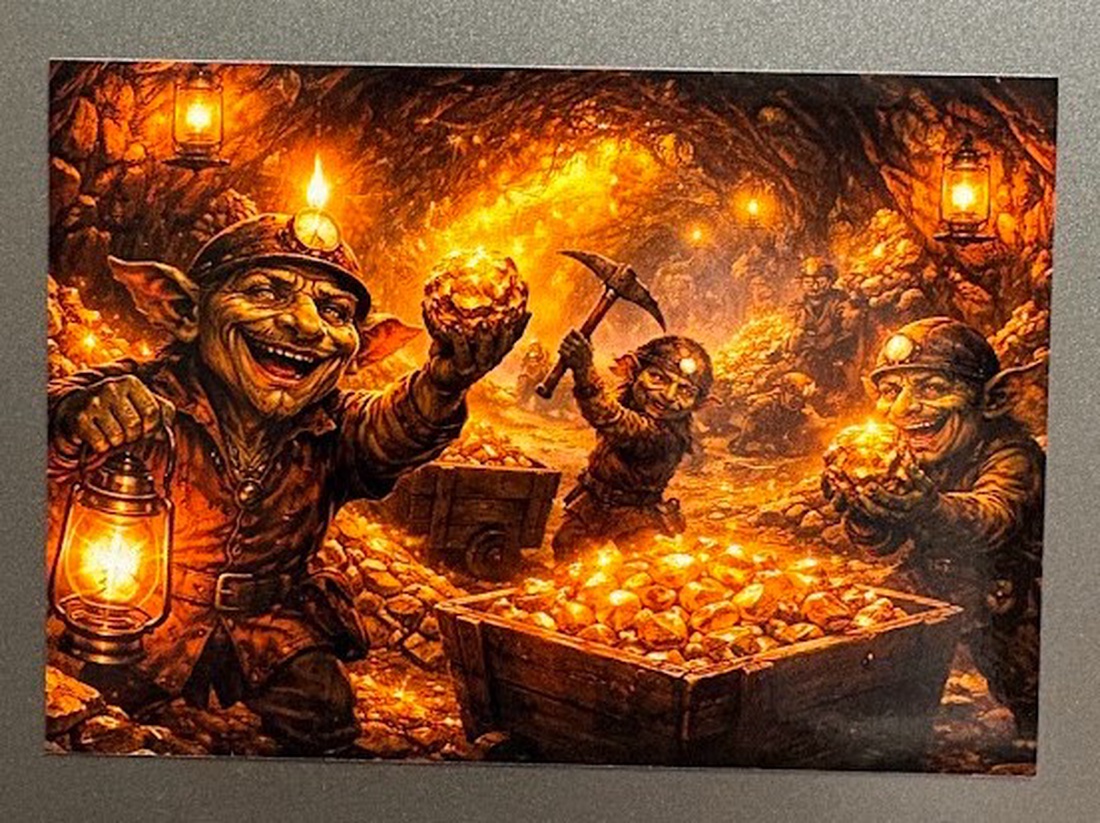 Magnet de frigider Kobolzii în mina de au - casă & stil de viață - echipamente de bucătărie - decor de bucătărie - magneți de frigider - Artynos.ro