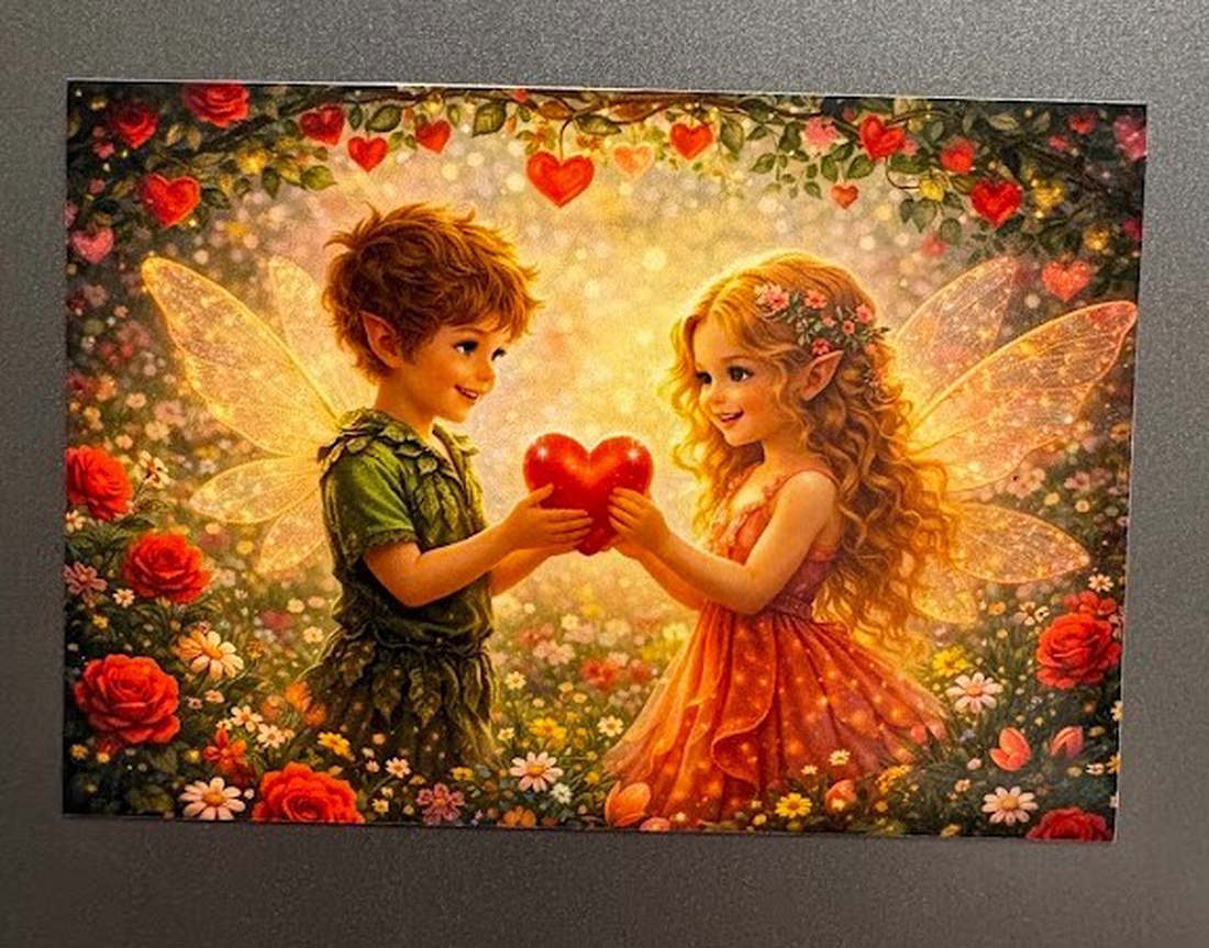 Magnet de frigider Micii zâne de Ziua Îndrăgostiților - casă & stil de viață - echipamente de bucătărie - decor de bucătărie - magneți de frigider - Artynos.ro