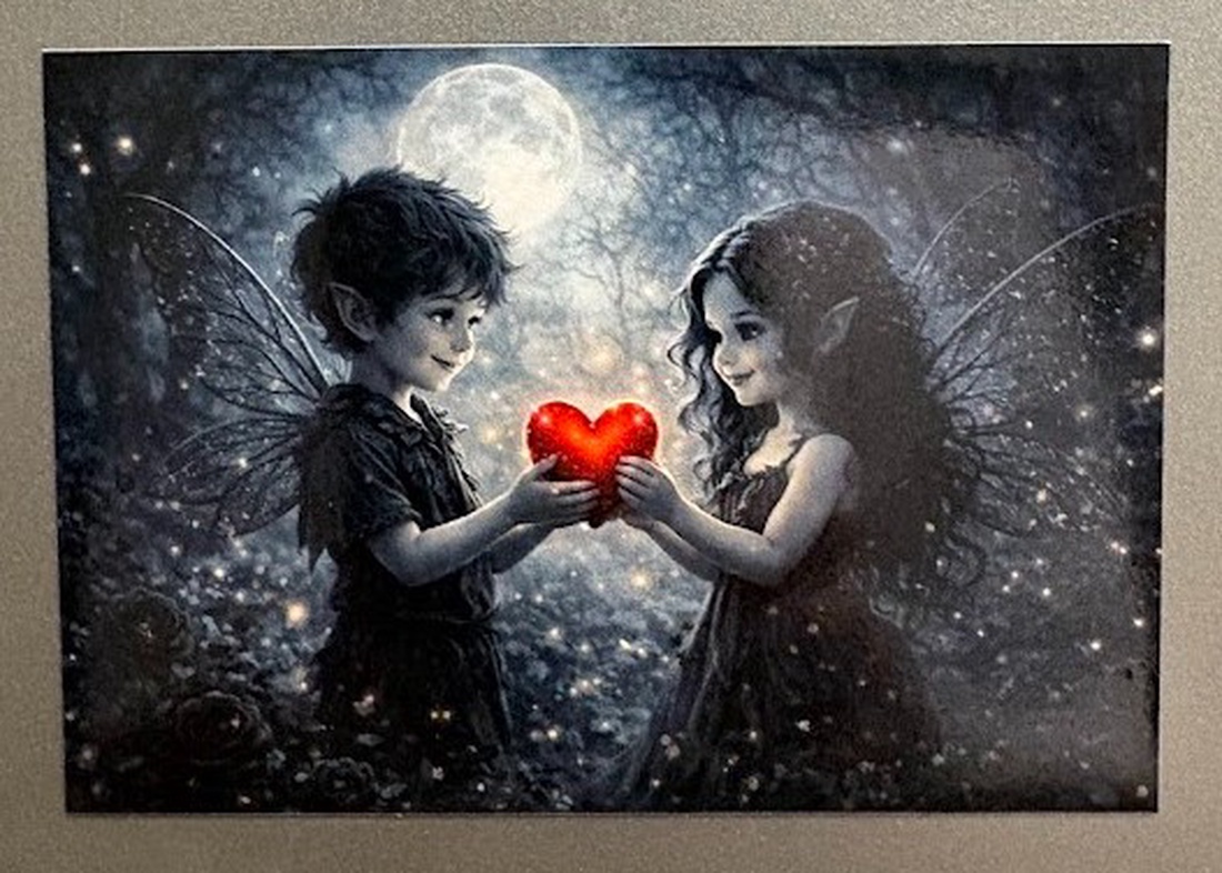 Magnet de frigider Micii zâne gotice de Ziua Îndrăgostiților - casă & stil de viață - echipamente de bucătărie - decor de bucătărie - magneți de frigider - Artynos.ro