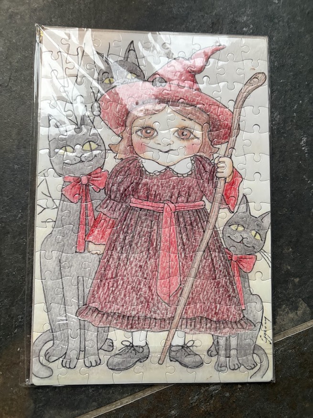 Puzzle magnet pentru frigider � mica vrăjitoare - casă & stil de viață - echipamente de bucătărie - decor de bucătărie - magneți de frigider - Artynos.ro