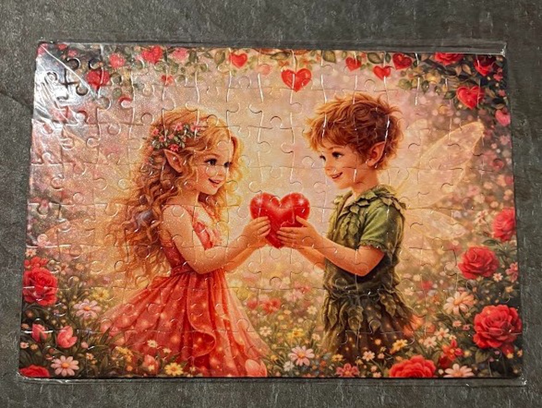 Puzzle magnet pentru frigider � Zâne copii de Ziua Îndrăgostiților - casă & stil de viață - echipamente de bucătărie - decor de bucătărie - magneți de frigider - Artynos.ro