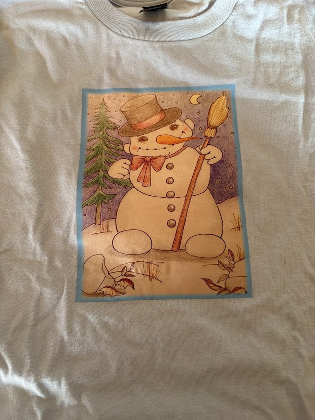 Tricou pentru copii cu model de om de zăpadă - îmbrăcăminte și modă - haine bebeluși și copii - tricouri copii - Artynos.ro
