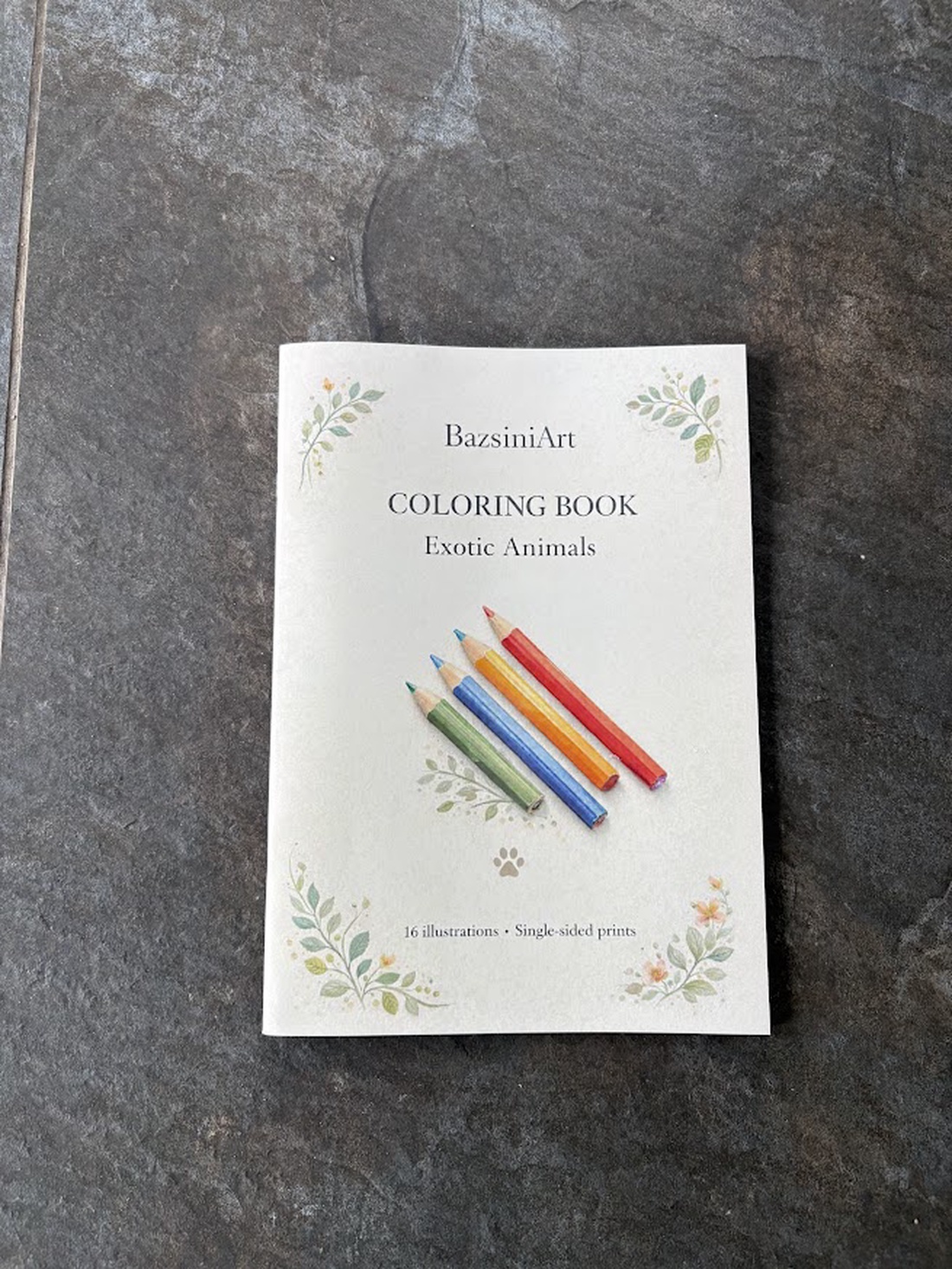 Caiet de colorat pentru copii cu animale exotice � ilustrații originale desenate manual - jucării și echipamente pentru copii - cărți pentru copii, cărți textile - Artynos.ro