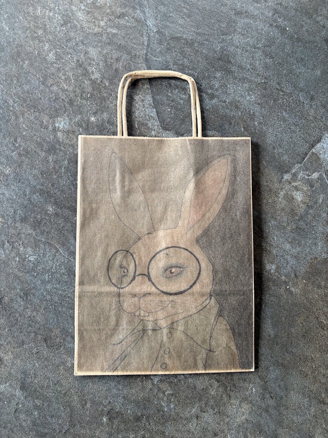 Punguță cadou � iepuraș de Paște - decor de sărbători - decorațiuni de paște - alte creații de paște - Artynos.ro