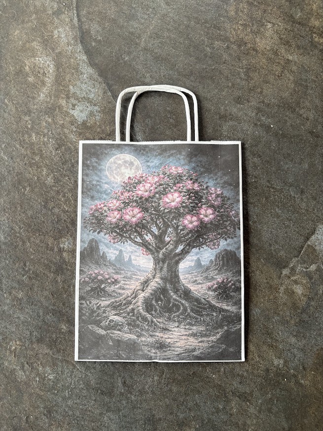 Punguță cadou � trandafir deșertic gotic - accessorii și unelte - hârtie - hârtie decorativă - Artynos.ro