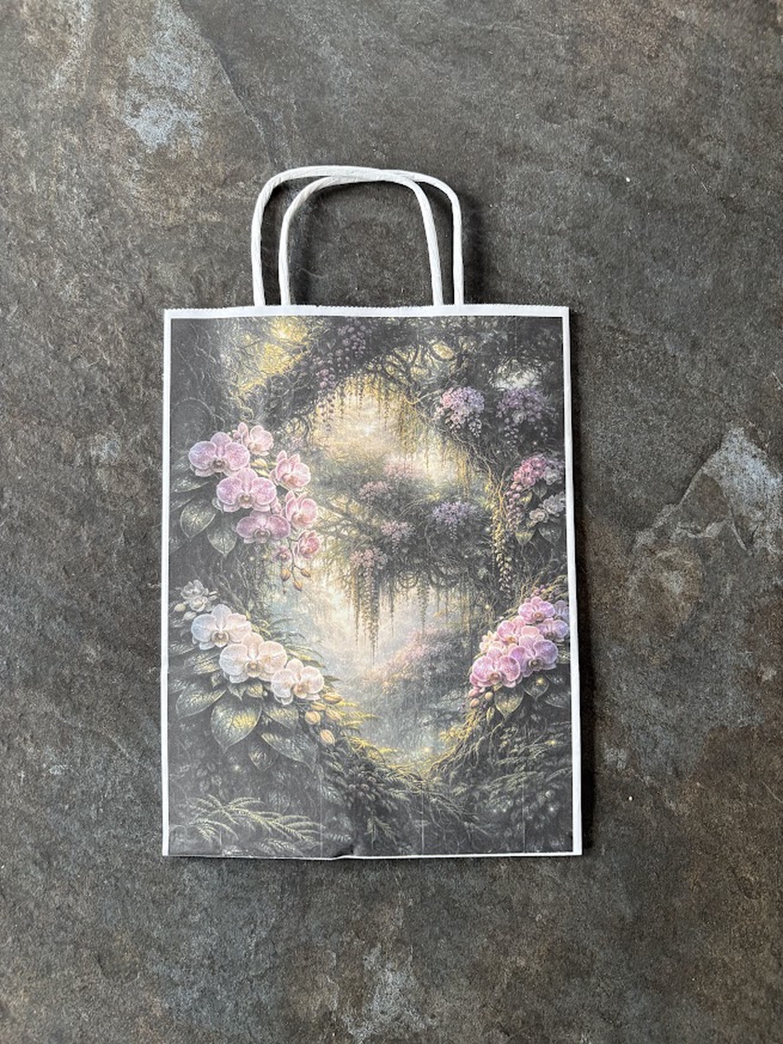 Punguță cadou � orhidee - accessorii și unelte - hârtie - hârtie decorativă - Artynos.ro