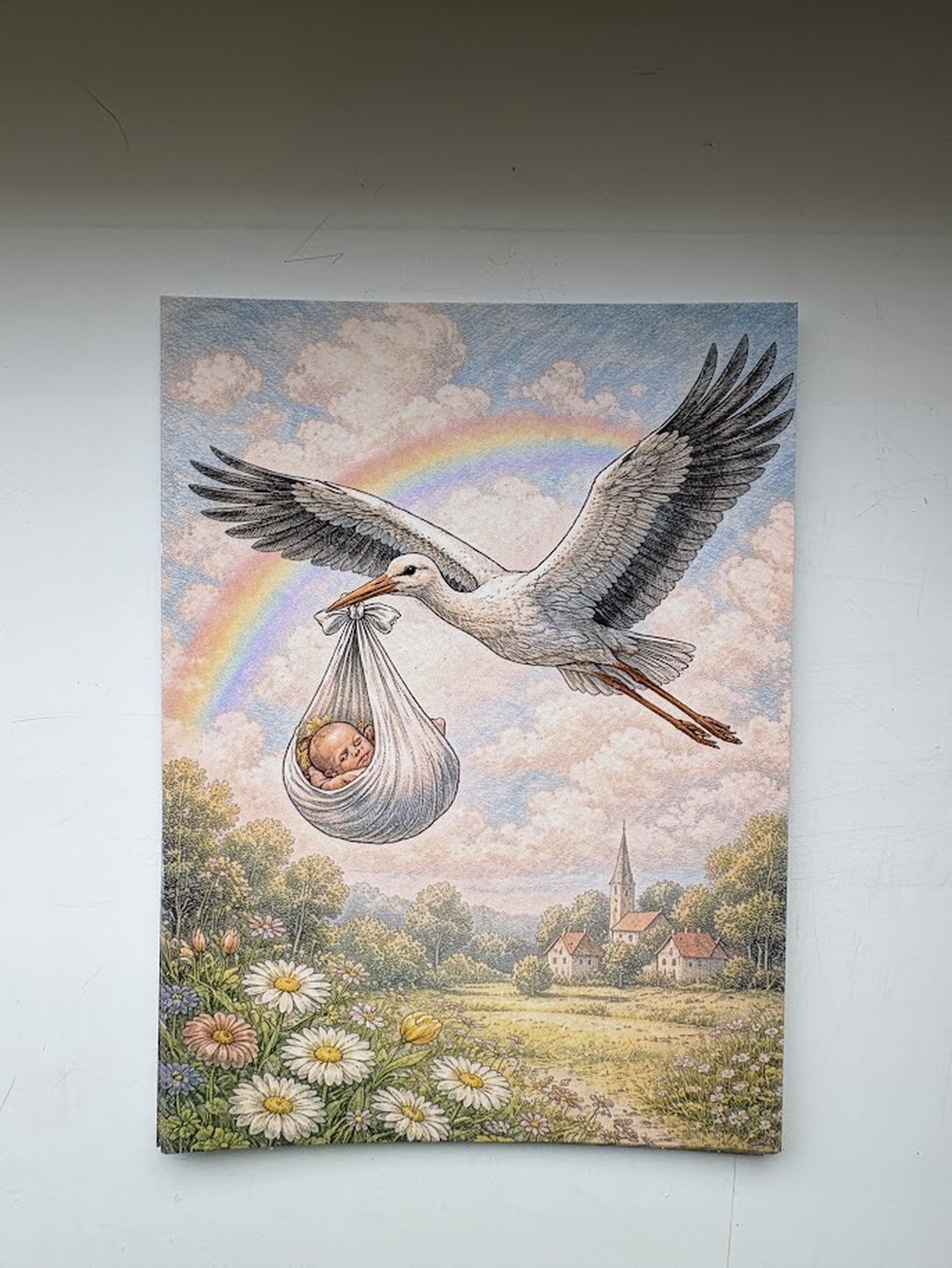 Carte poștală � Venirea pe lume a unei mici minuni - casă & stil de viață - produse de papetărie - cărți poștale - Artynos.ro