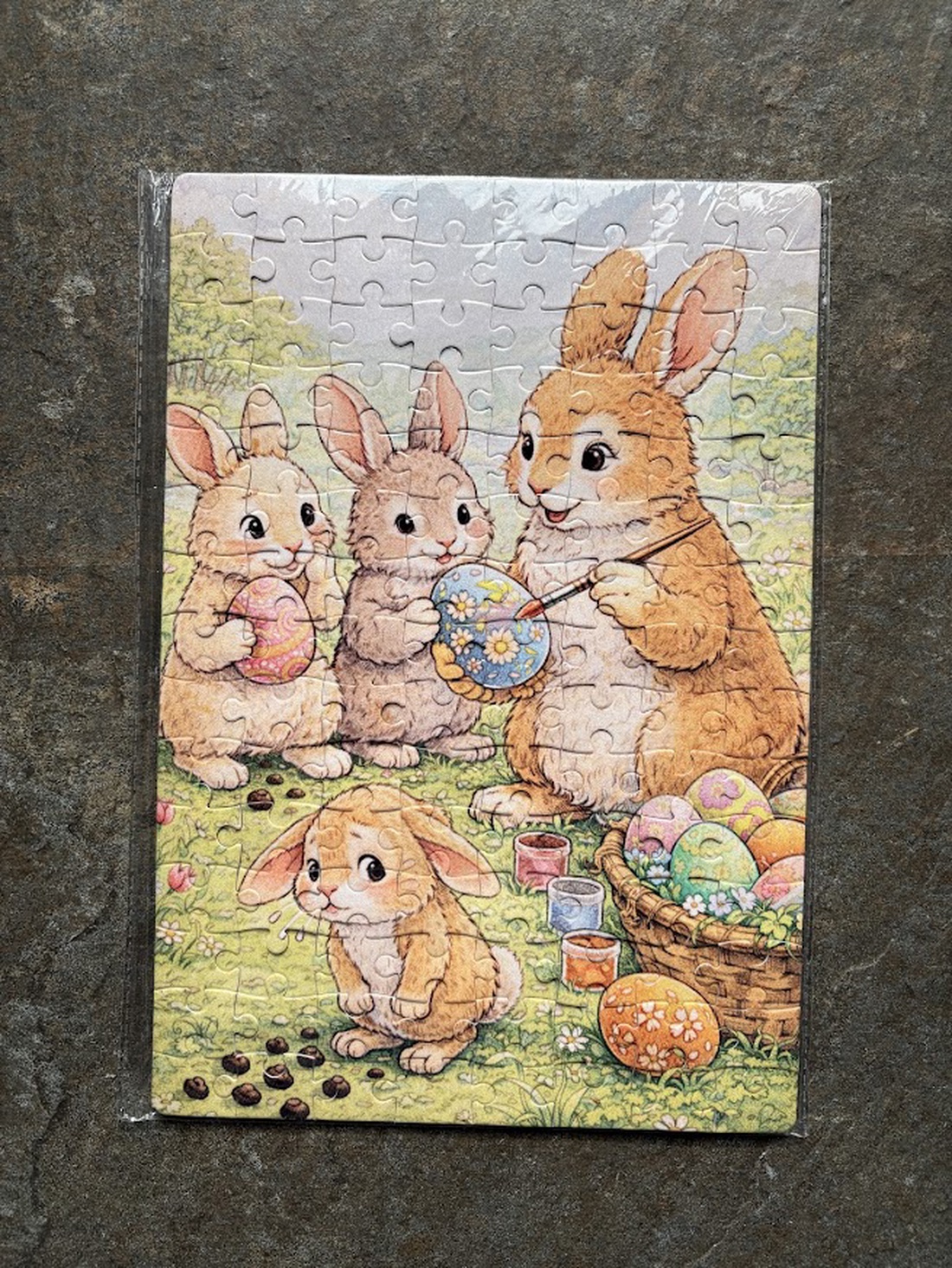 Puzzle magnet de frigider � Vopsire amuzantă a ouălor de Paște - casă & stil de viață - echipamente de bucătărie - decor de bucătărie - magneți de frigider - Artynos.ro