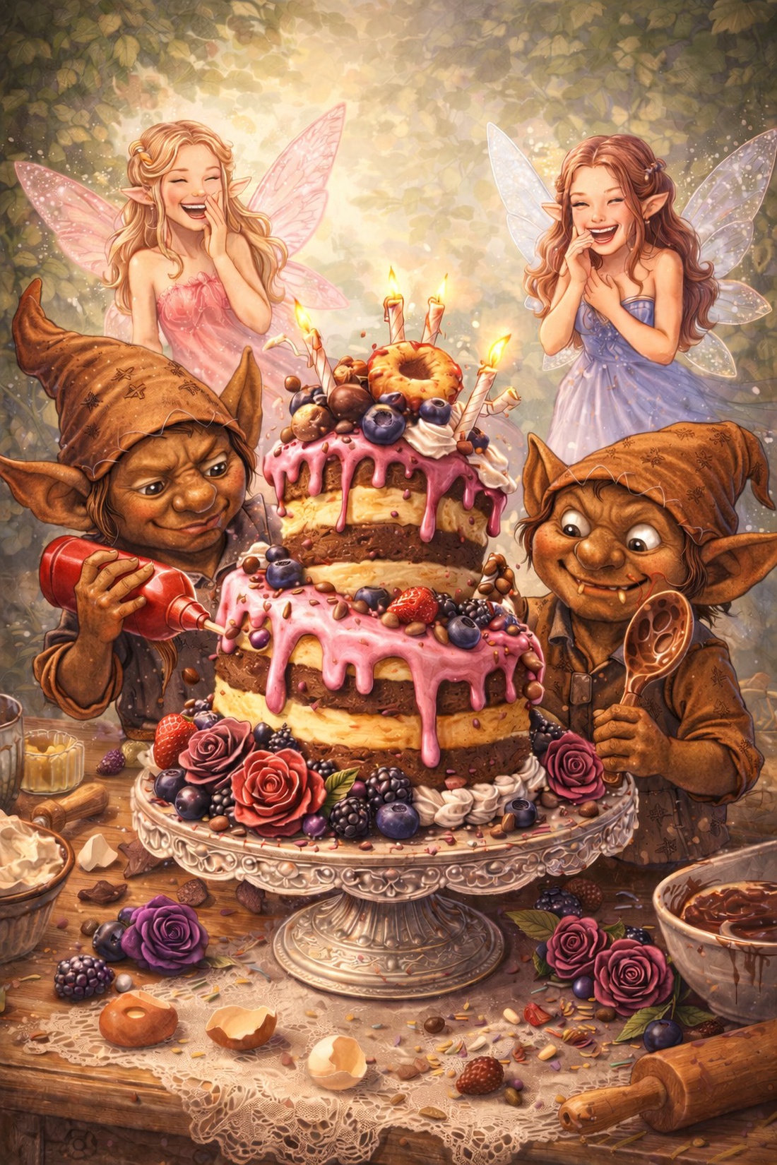 Carte poștală � Tortul caraghios al kobolzilor - casă & stil de viață - produse de papetărie - cărți poștale - Artynos.ro