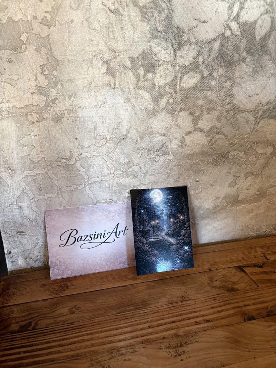 Carte poștală � Grădina gotică a trandafirilor sub lună - casă & stil de viață - produse de papetărie - cărți poștale - Artynos.ro