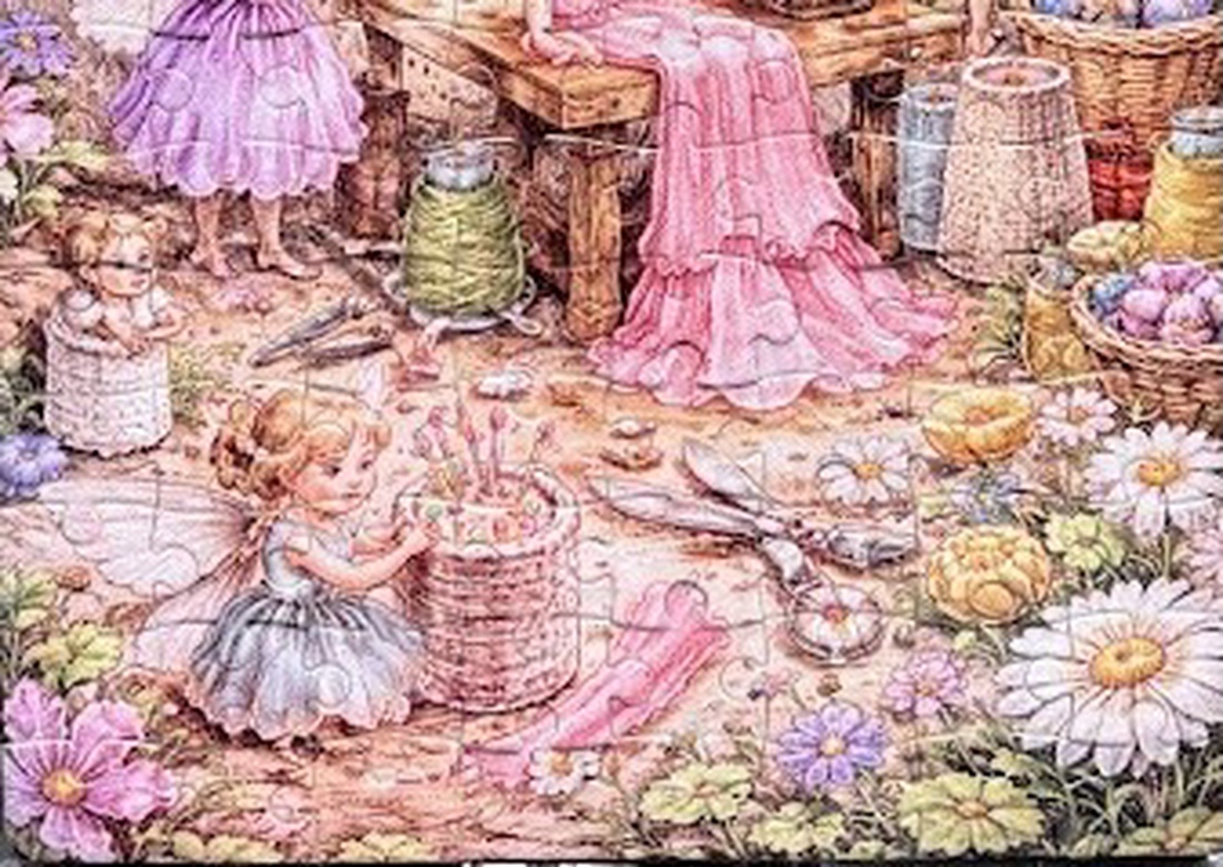 Puzzle magnet pentru frigider � Zânele confecționează haine - casă & stil de viață - echipamente de bucătărie - decor de bucătărie - magneți de frigider - Artynos.ro