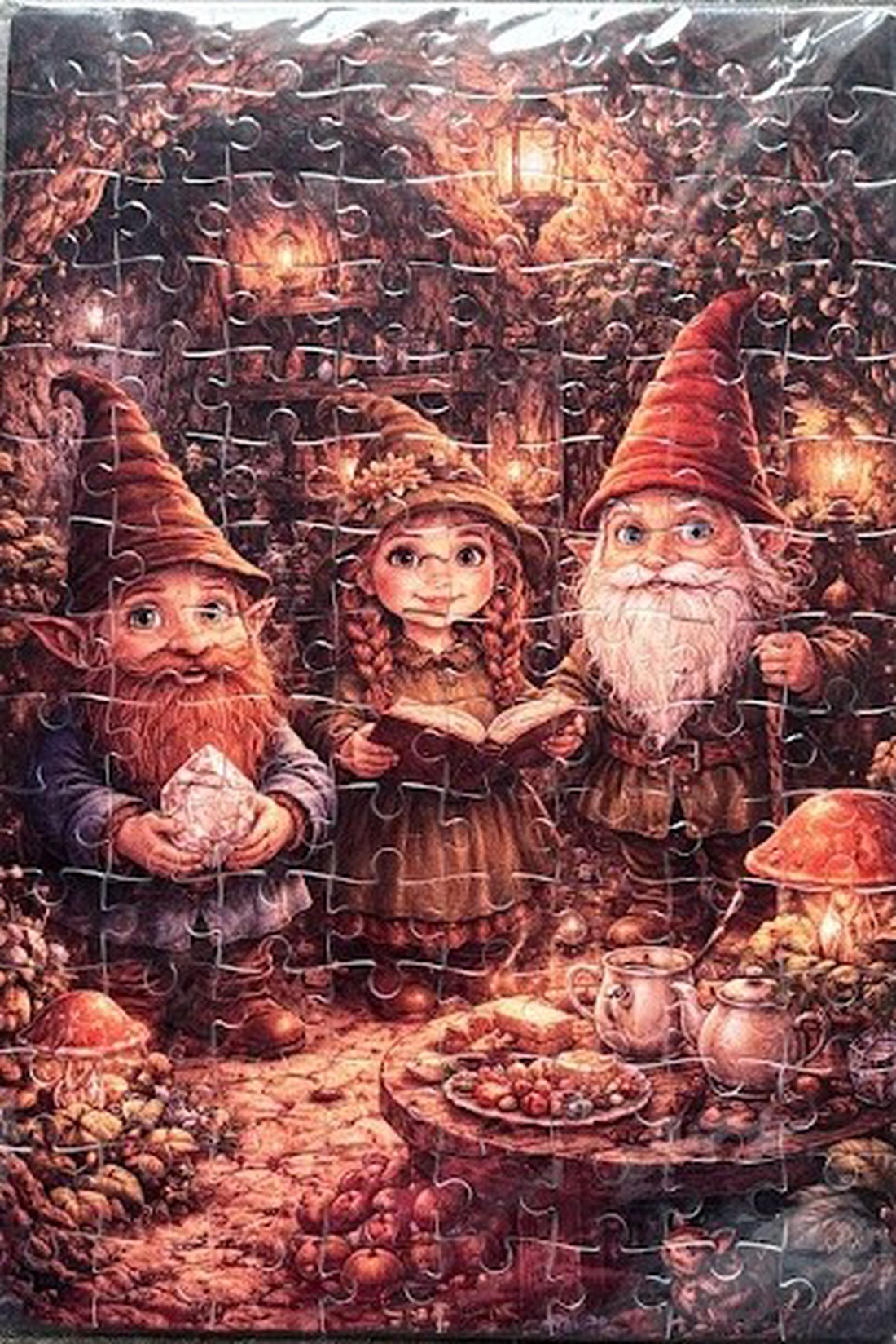 Puzzle magnet pentru frigider � Familia piticilor în căsuța lor - casă & stil de viață - echipamente de bucătărie - decor de bucătărie - magneți de frigider - Artynos.ro
