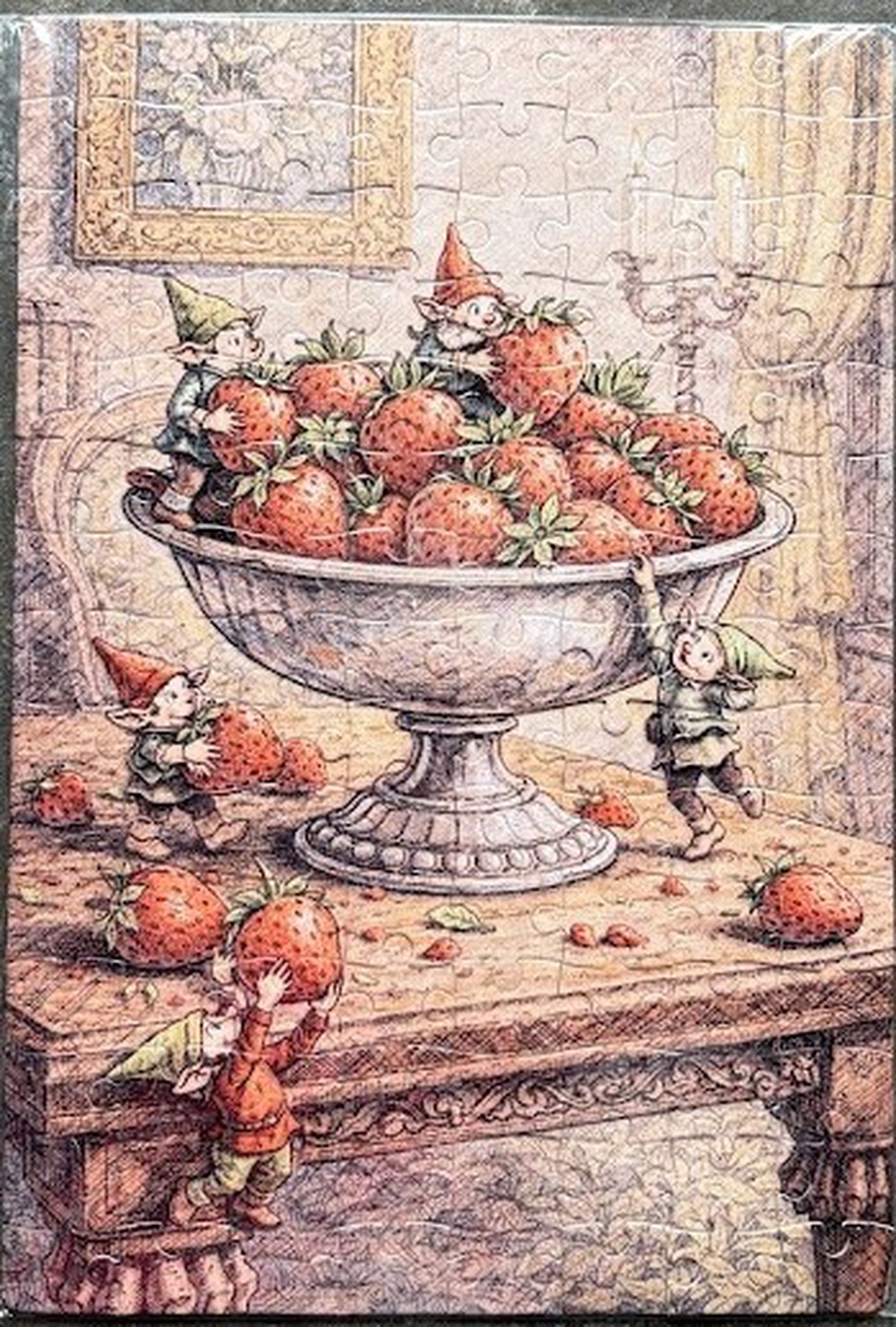 Puzzle magnet pentru frigider � Spiridușii hoți de căpșuni - casă & stil de viață - echipamente de bucătărie - decor de bucătărie - magneți de frigider - Artynos.ro