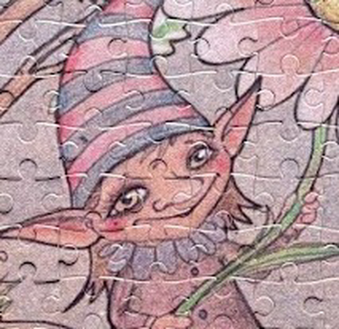 Puzzle magnet pentru frigider � Fata spiriduș de primăvară - casă & stil de viață - echipamente de bucătărie - decor de bucătărie - magneți de frigider - Artynos.ro