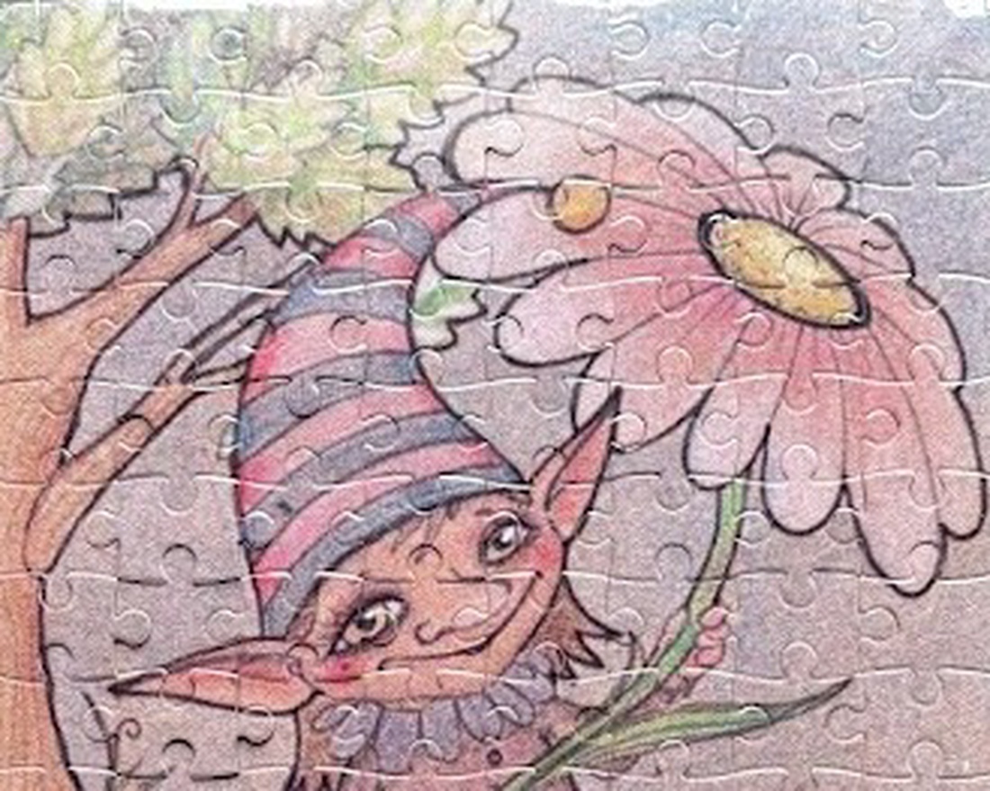 Puzzle magnet pentru frigider � Fata spiriduș de primăvară - casă & stil de viață - echipamente de bucătărie - decor de bucătărie - magneți de frigider - Artynos.ro