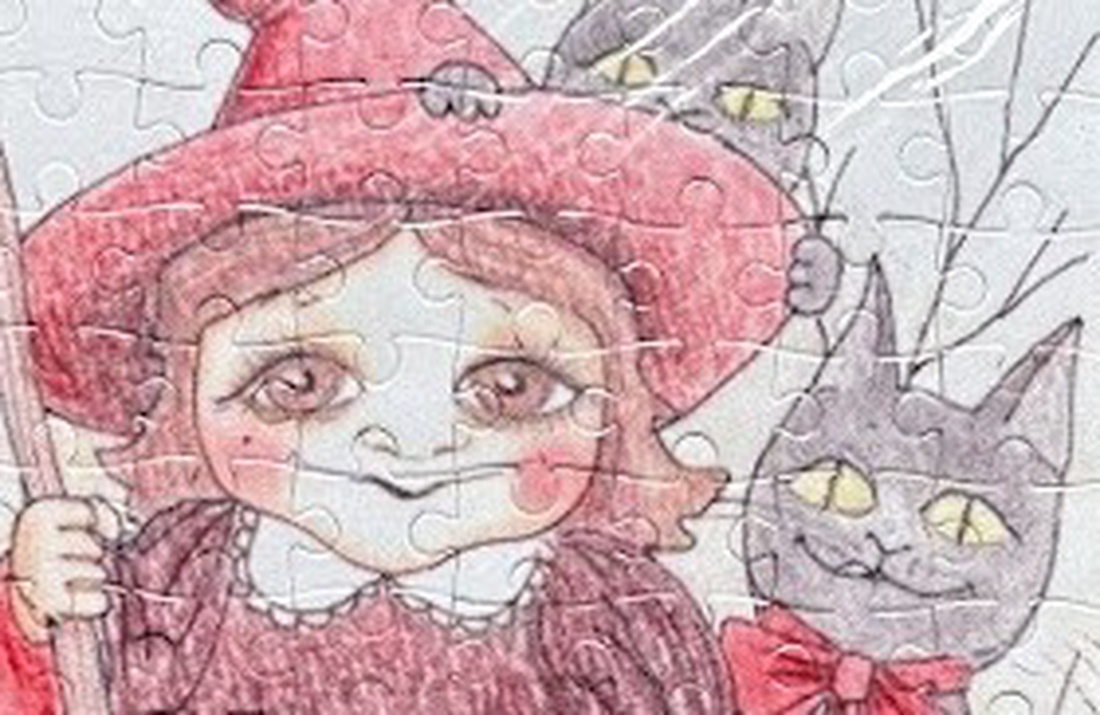 Puzzle magnet pentru frigider � mica vrăjitoare - casă & stil de viață - echipamente de bucătărie - decor de bucătărie - magneți de frigider - Artynos.ro