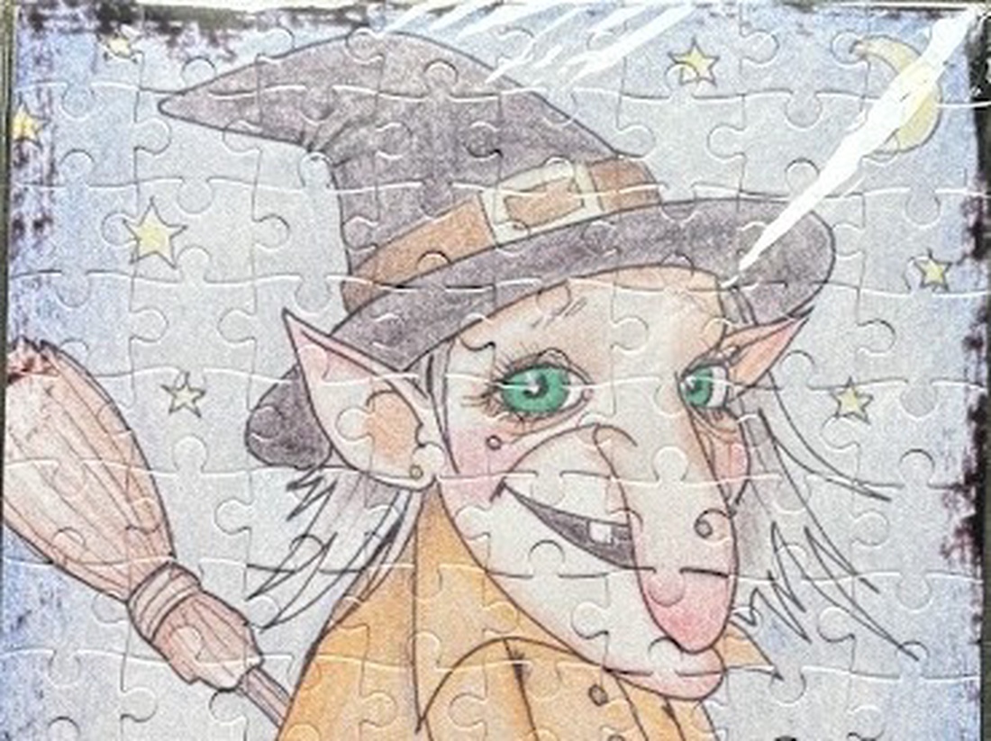 Puzzle magnet pentru frigider � vrăjitoare - casă & stil de viață - echipamente de bucătărie - decor de bucătărie - magneți de frigider - Artynos.ro