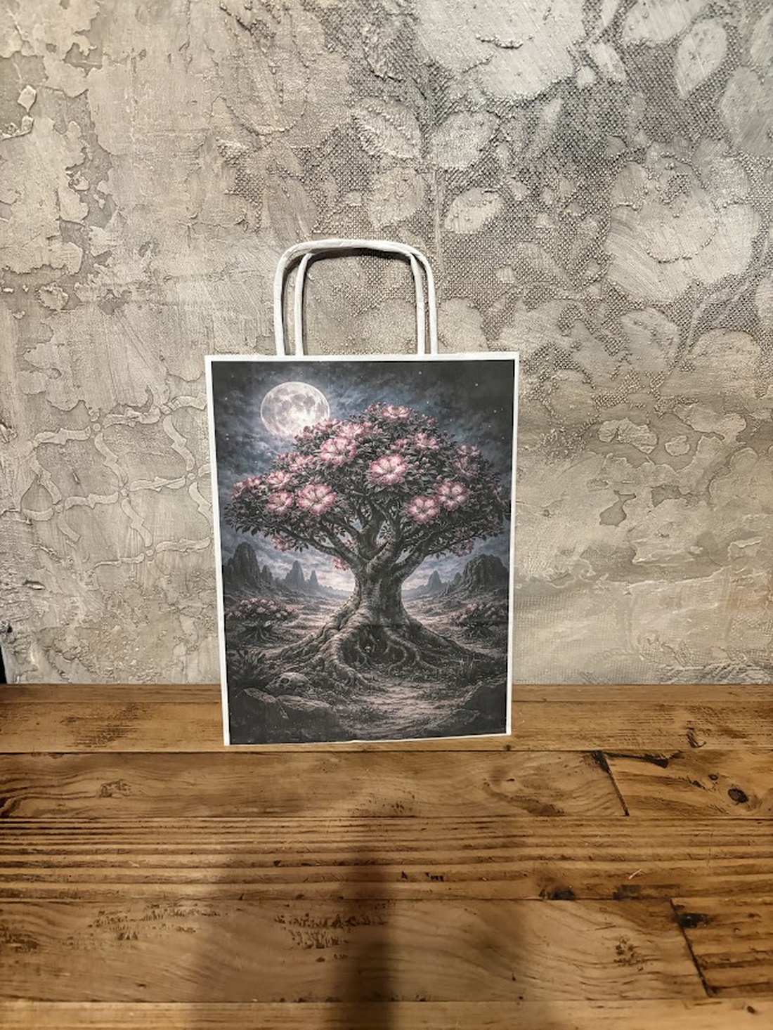 Punguță cadou � trandafir deșertic gotic - accessorii și unelte - hârtie - hârtie decorativă - Artynos.ro