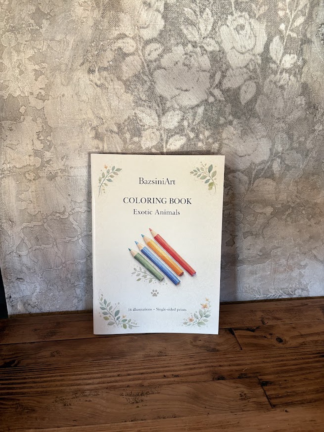 Caiet de colorat pentru copii cu animale exotice � ilustrații originale desenate manual - jucării și echipamente pentru copii - cărți pentru copii, cărți textile - Artynos.ro