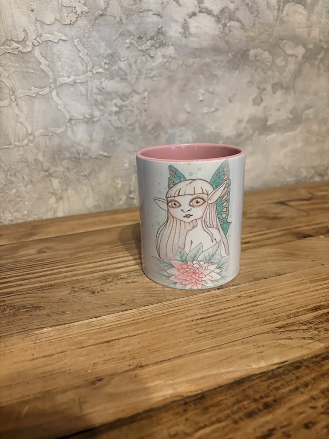 Cană Zână cu aripi verzi - casă & stil de viață - echipamente de bucătărie - accesorii de servire - căni - Artynos.ro