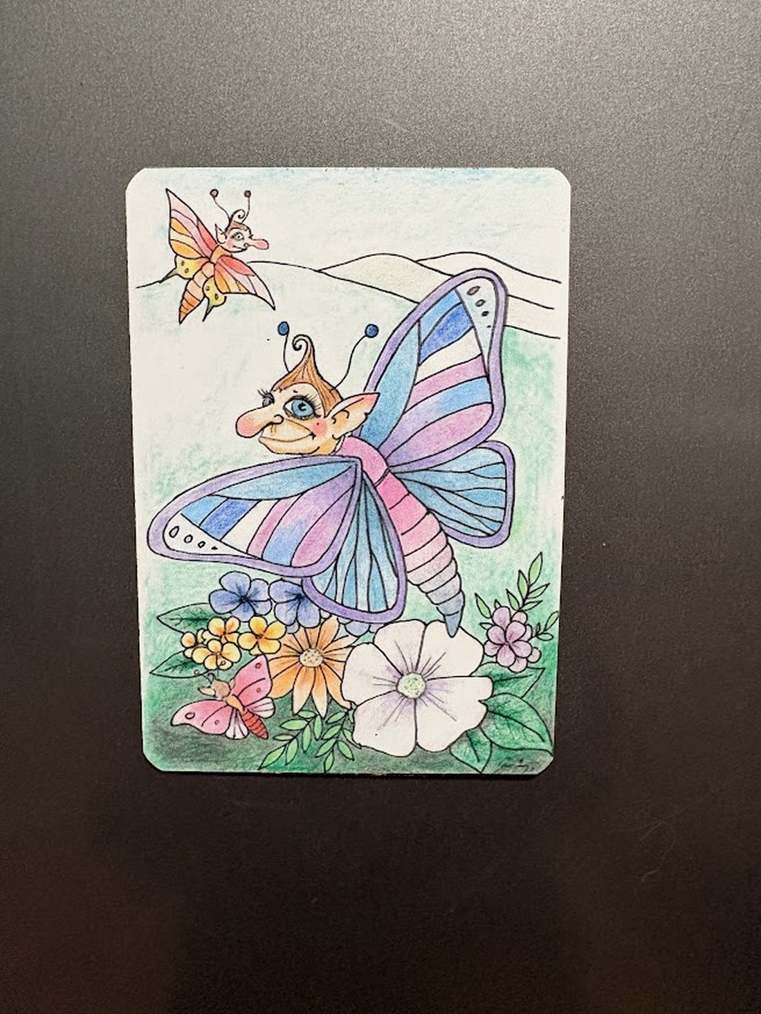 Magnet frigider Spiriduș fluture  - casă & stil de viață - echipamente de bucătărie - decor de bucătărie - magneți de frigider - Artynos.ro