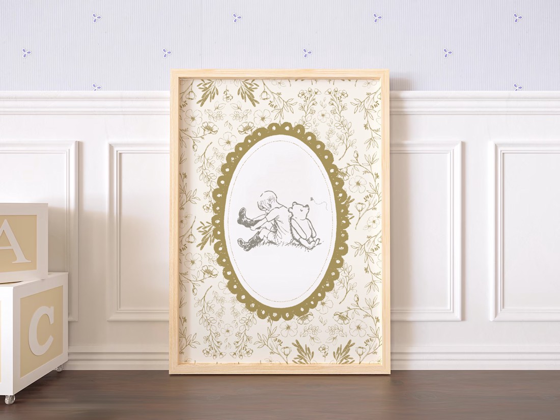Seria de postere Winnie the Pooh, set unic de artă de perete pentru camera copiilor 3 buc -  - Artynos.ro