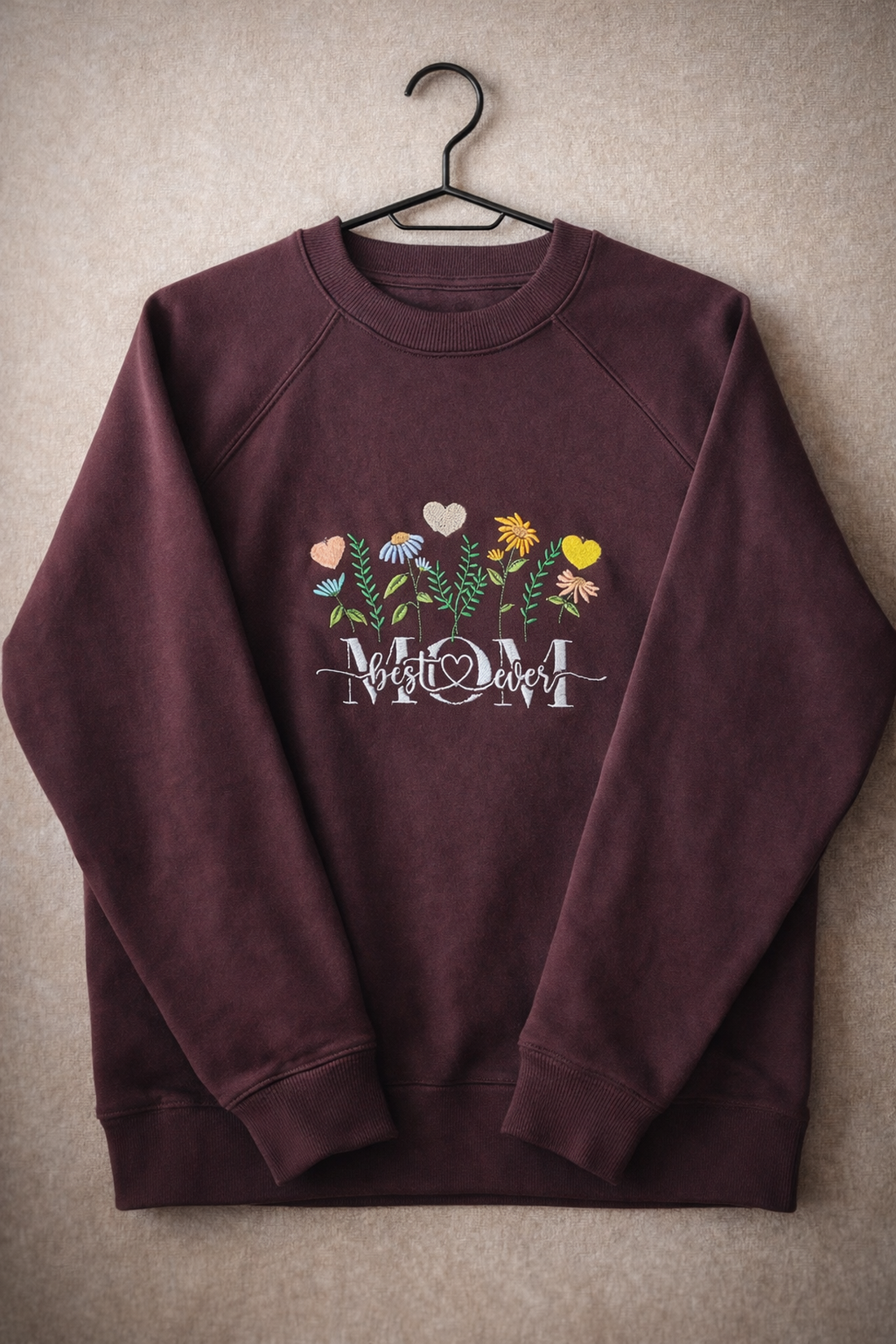 Hanorac cu broderie Best Mom Ever - îmbrăcăminte și modă - haine damă - hanorace, cardigane - Artynos.ro