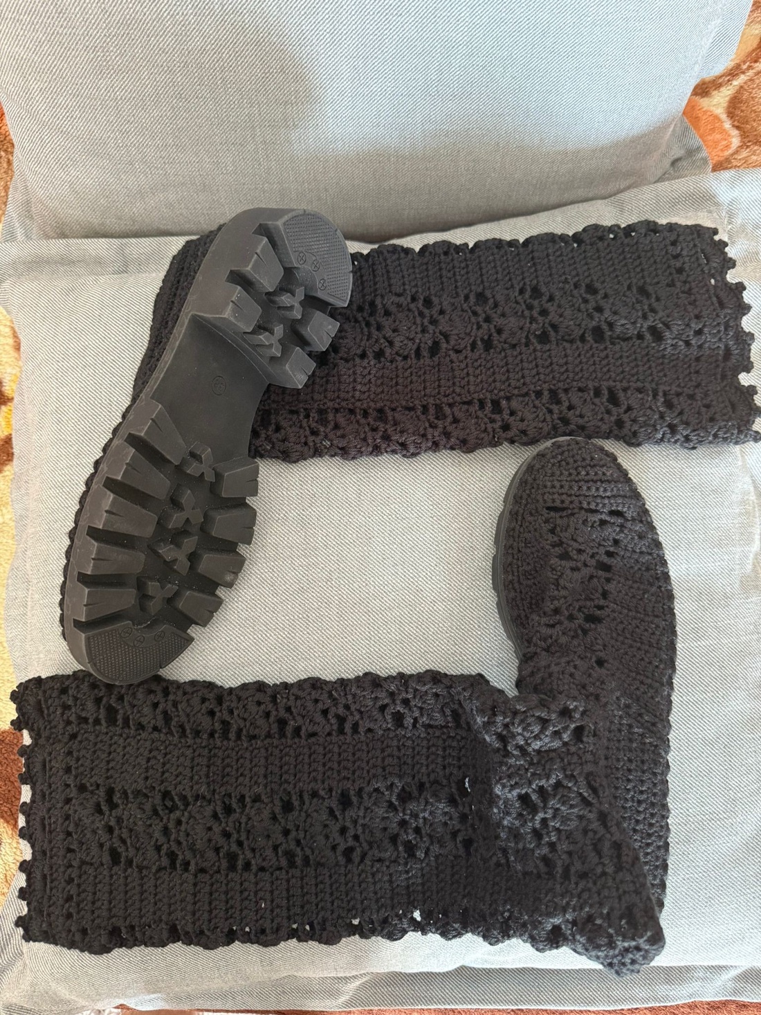 Cizme dama crosetata - îmbrăcăminte și modă - pantofi, papuci, șosete - sandale - Artynos.ro