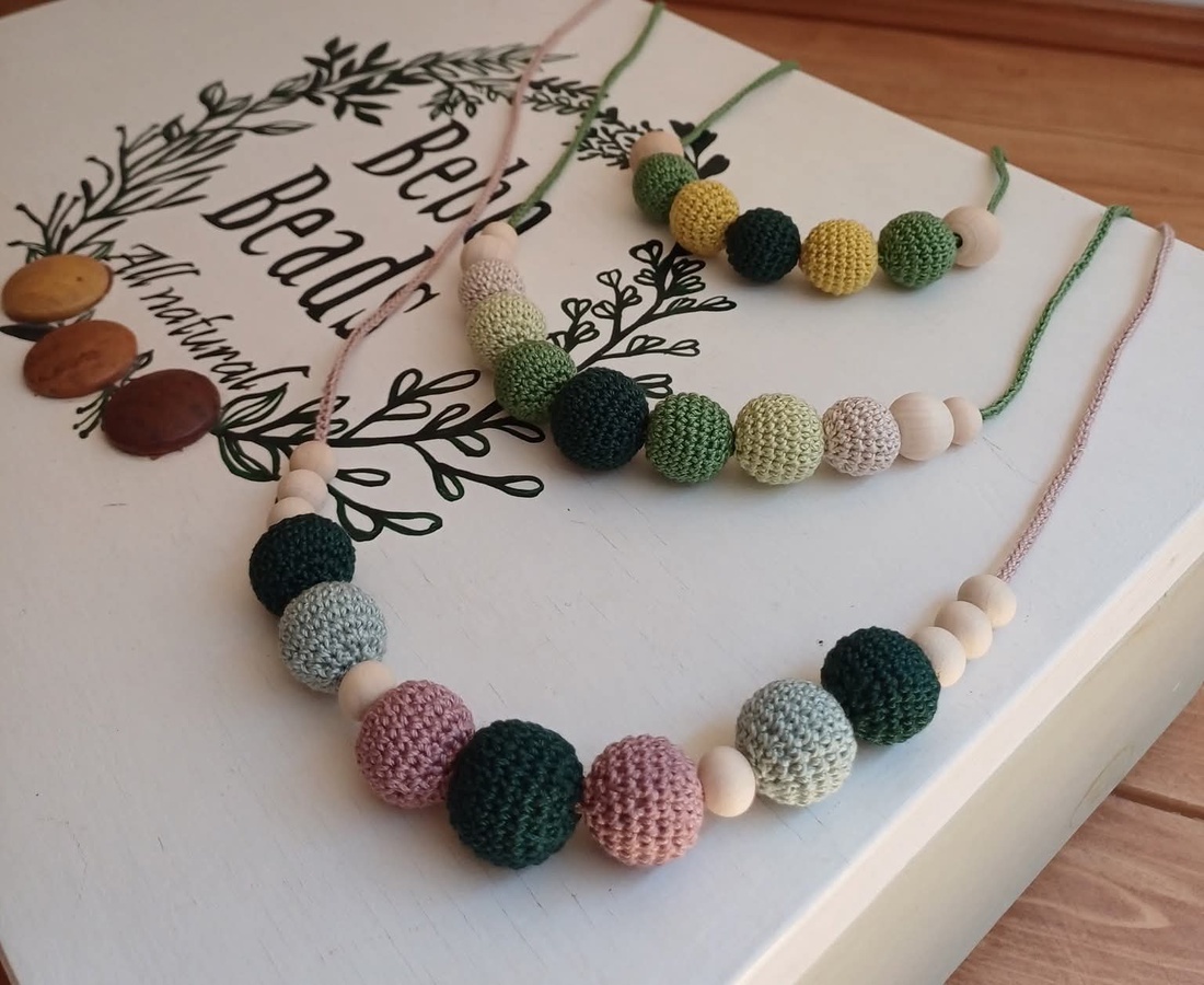 Colier din margele crosetate - bijuterii - coliere - coliere din mărgele - Artynos.ro