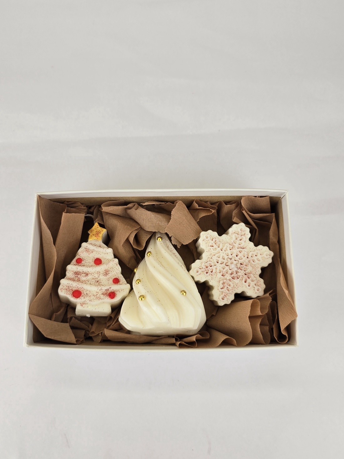 Pachet de Crăciun Handmade  Brad, Stea și Brăduț Pictat Manual - casă & stil de viață - lumânări, parfumuri, arome - ceară parfumată - Artynos.ro