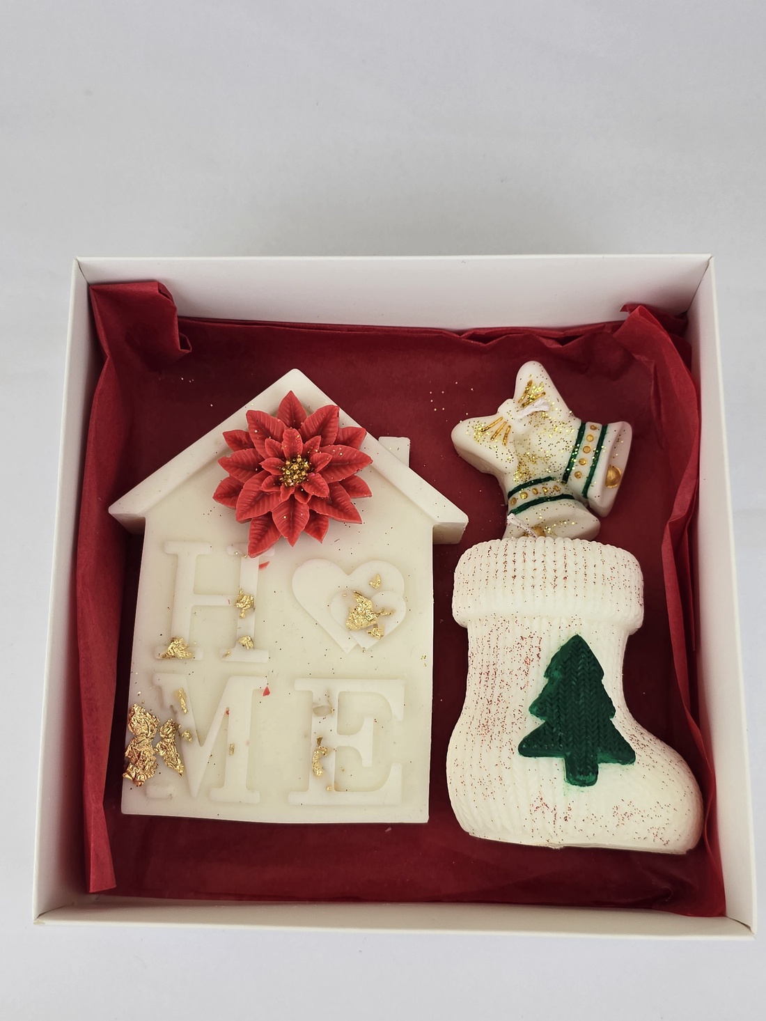 Pachet de Crăciun Handmade  Căsuță, Clopoței și Decorațiuni Festive - crăciun - decorațiuni de crăciun de casă - lumânări parfumate de crăciun - Artynos.ro