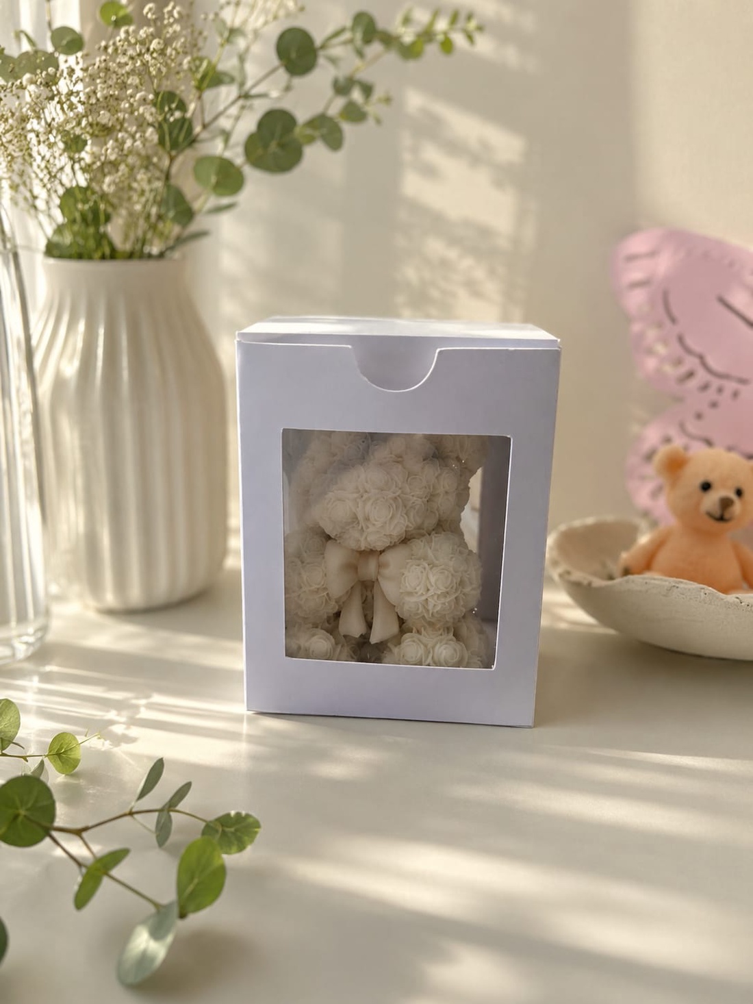 Cutii cadou handmade 5,5x5,5x8 cm cu fereastră transparentă, cutii pentru lumânări, mărturii și cadouri, set 50buc - accesorii nuntă - amintiri și cadouri de nuntă - mărturii - Artynos.ro