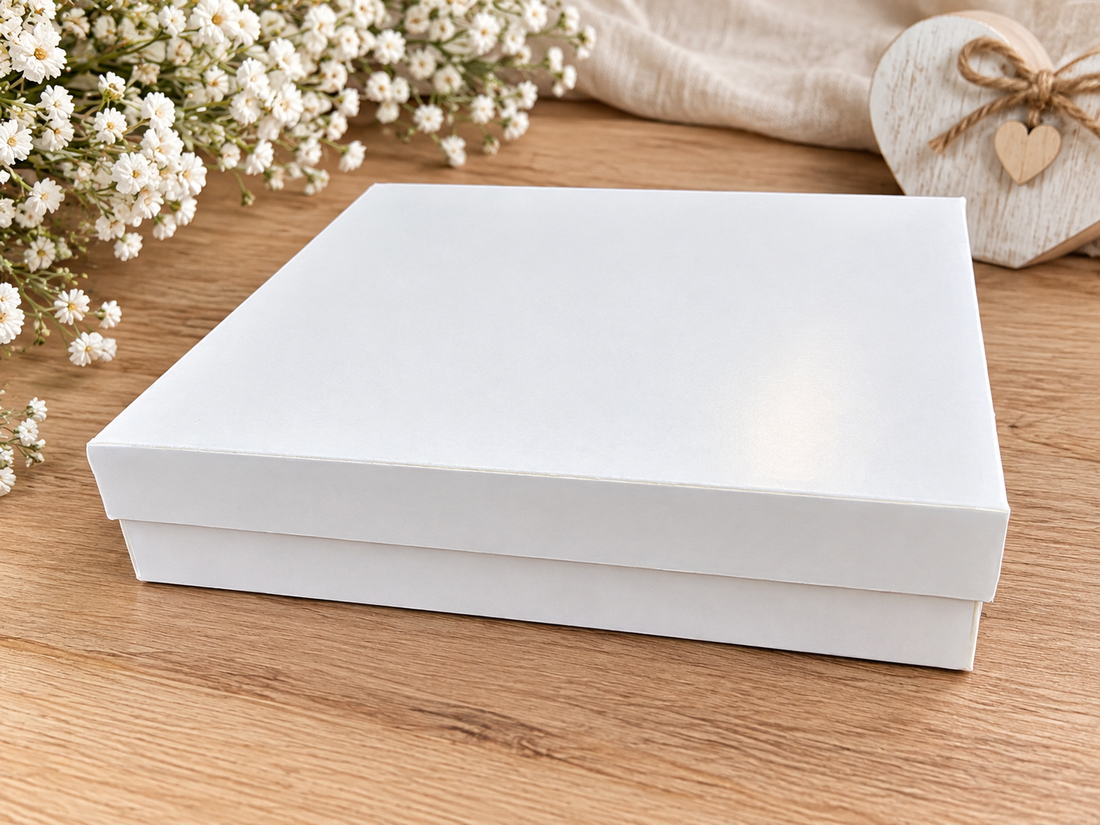 Cutii handmade cu capac 9.5x9.5x2 , set 30 buc  - accesorii nuntă - amintiri și cadouri de nuntă - mărturii - Artynos.ro
