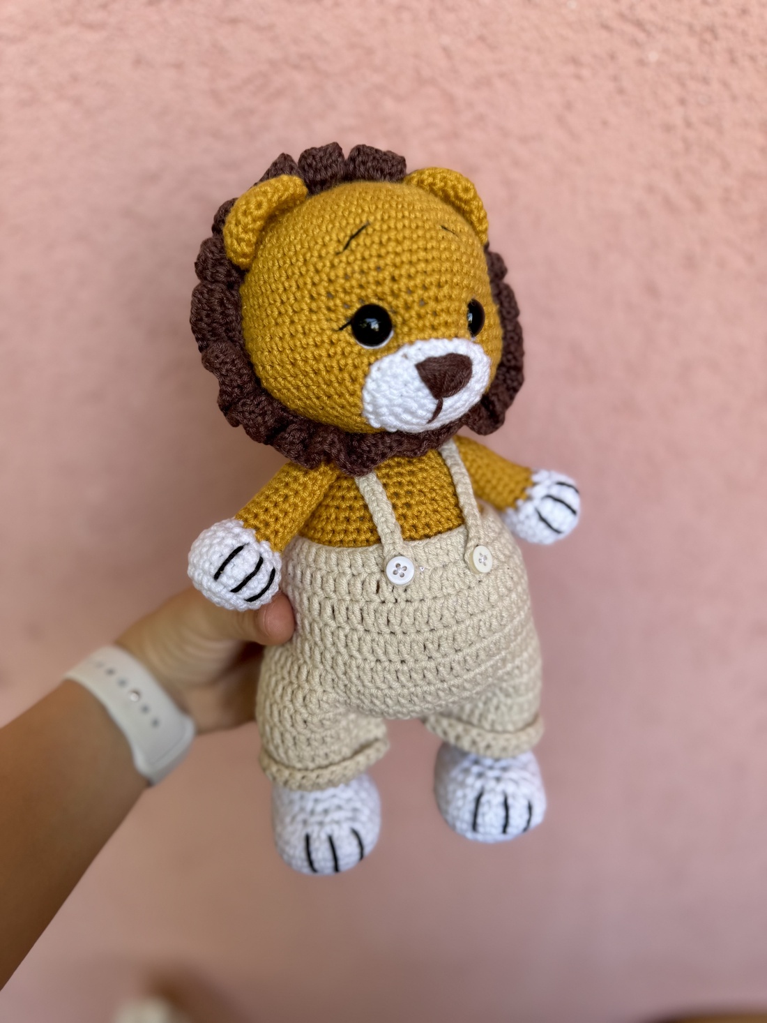 Horgolt oroszlán - jucării și echipamente pentru copii - plușuri - figurine de pluș - Artynos.ro