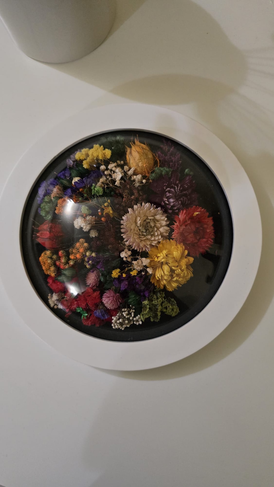 Tablou realizat manual cu flori naturale criogenate - casă & stil de viață - decorațiuni de casă - decorațiuni de pereți - decorațiuni cu licheni - Artynos.ro