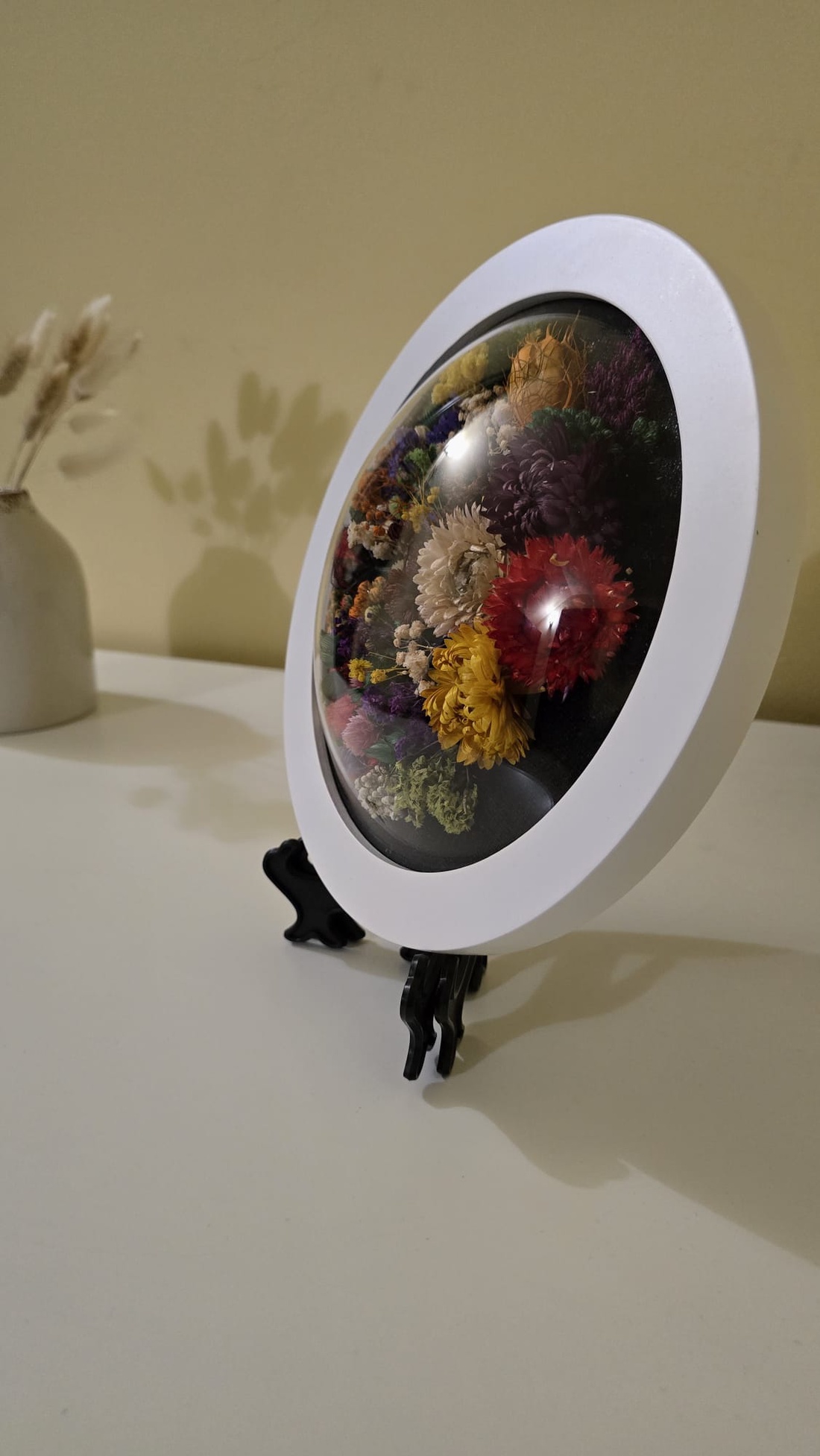 Tablou realizat manual cu flori naturale criogenate - casă & stil de viață - decorațiuni de casă - decorațiuni de pereți - decorațiuni cu licheni - Artynos.ro