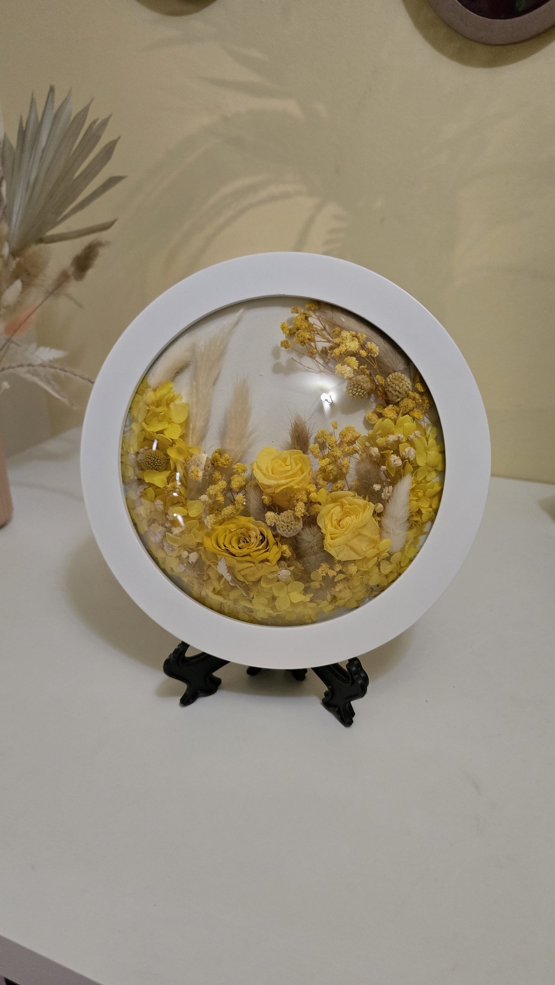 Tablou realizat manual cu flori naturale - casă & stil de viață - decorațiuni de casă - decorațiuni de pereți - tablou cu licheni - Artynos.ro