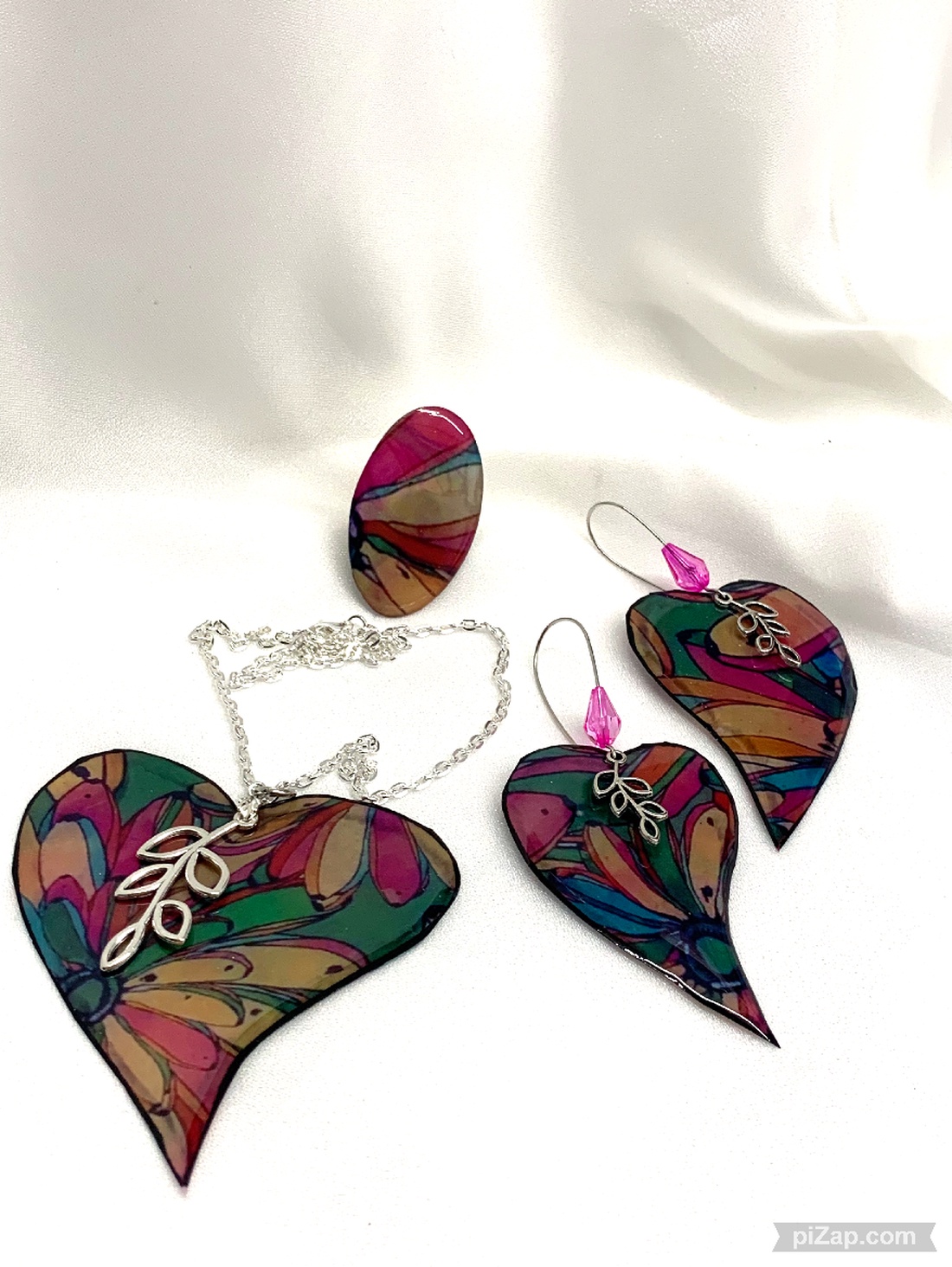 Set bijuterii handmade unicat - din rășină 005561 - - Artynos.ro Set bijuterii handmade unicat - din rășină 005561 - - Artynos.ro