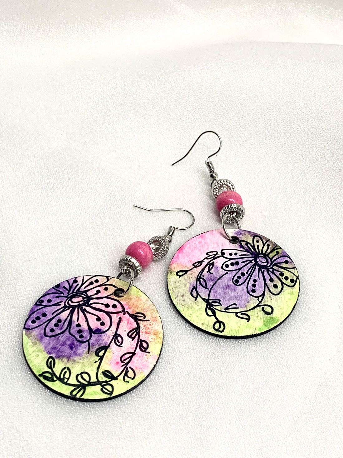 Set bijuterii handmade unicat -pictat manual 00631 -  - Artynos.ro